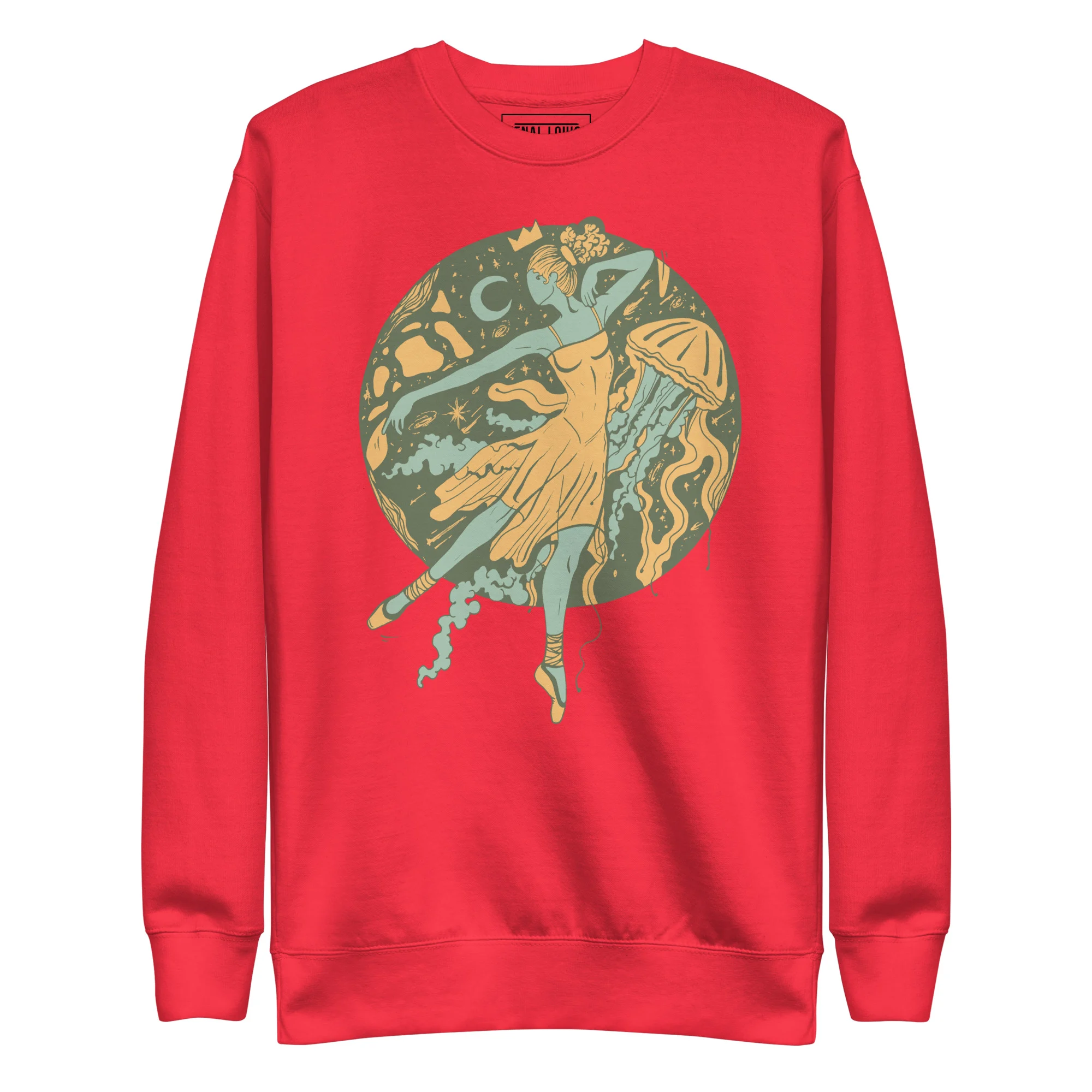 Sage Green The Oceanic Dancer | Ballerina Drawing Sweatshirt - Image 6