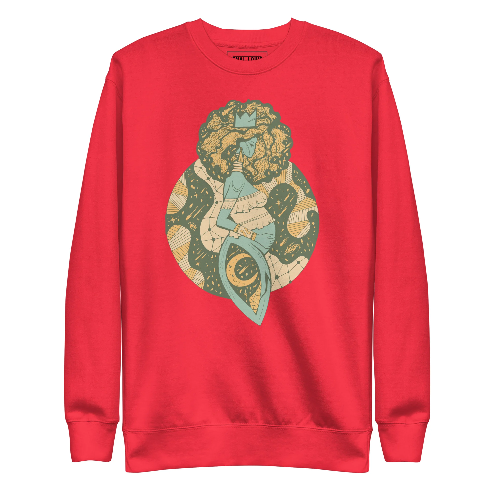 Sage Green Birth of Sahelle | Art gift for Mom Sweatshirt - Image 6