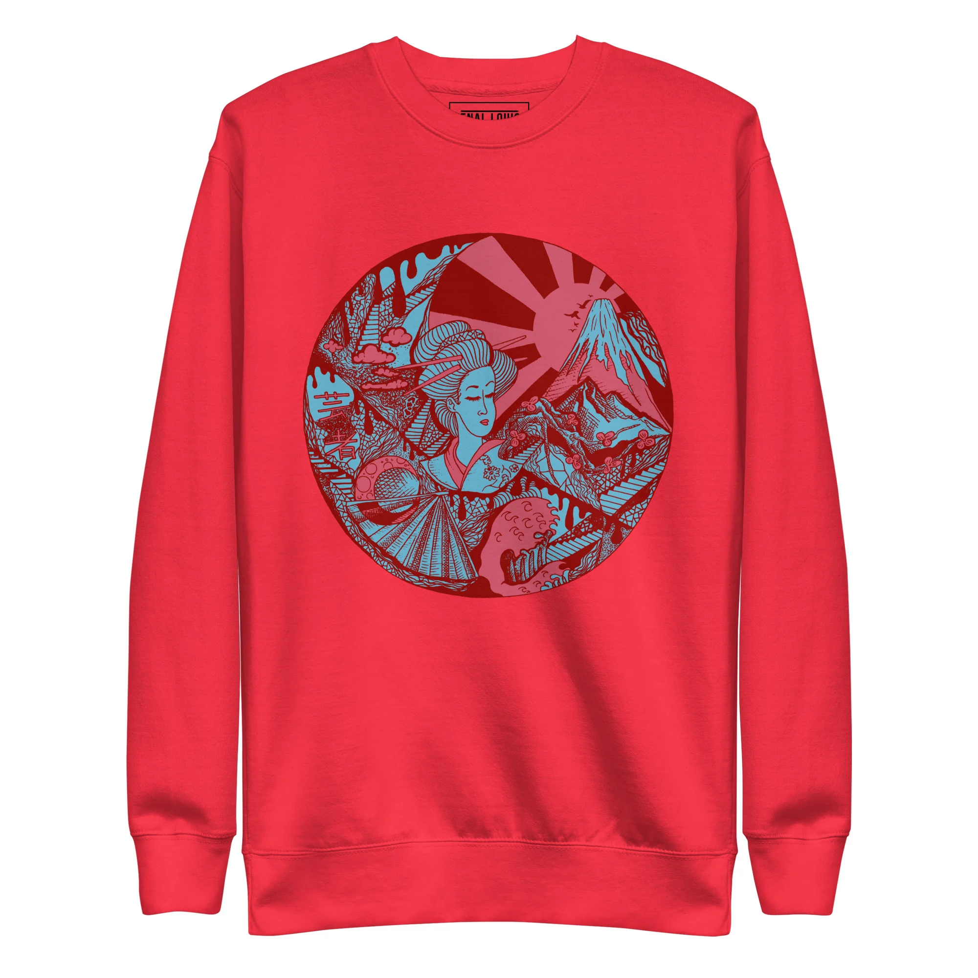 Pastel Blue Dreaming of Japan - Japanese Circle Sweatshirt - Image 6