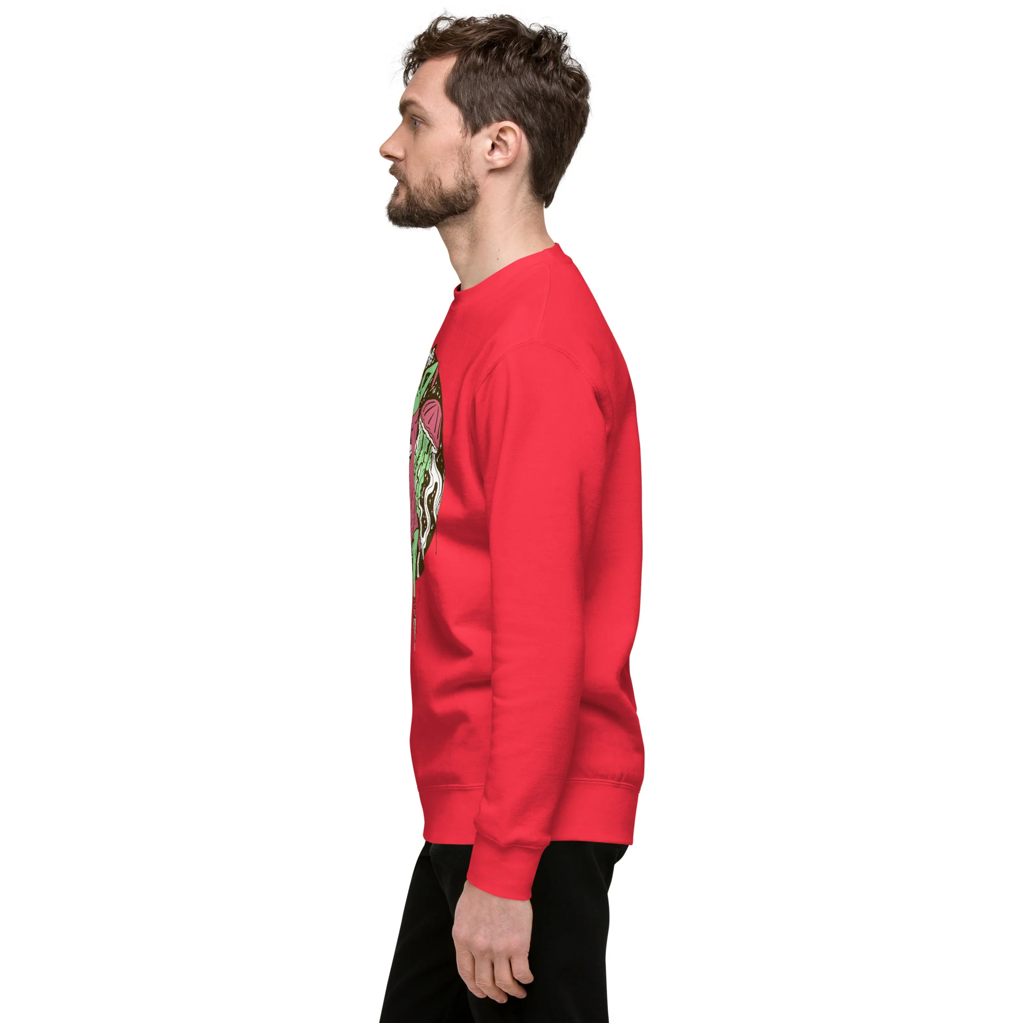 Pink and Green The Oceanic Dancer | Ballerina Drawing Sweatshirt - Image 4
