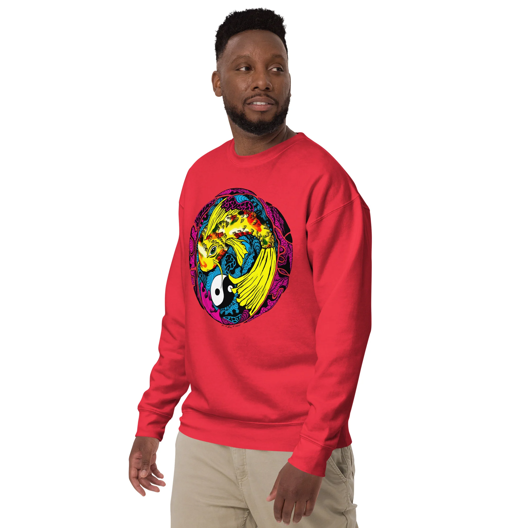 CMYK Koi of Balance - Koi Fish Sweatshirt - Image 3