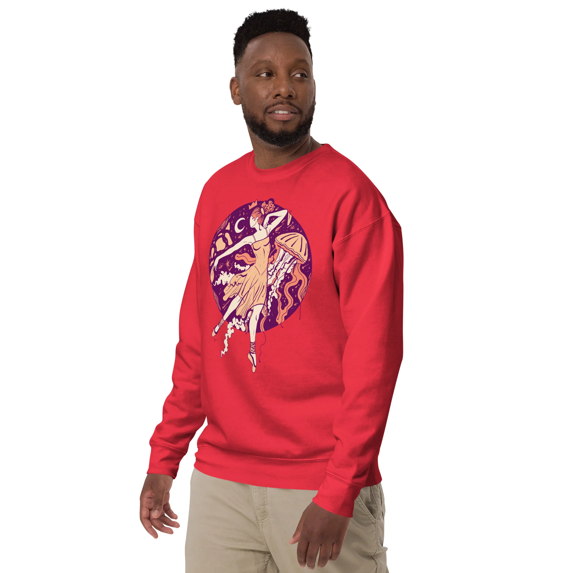 Peach The Oceanic Dancer | Ballerina Drawing Sweatshirt - Image 3