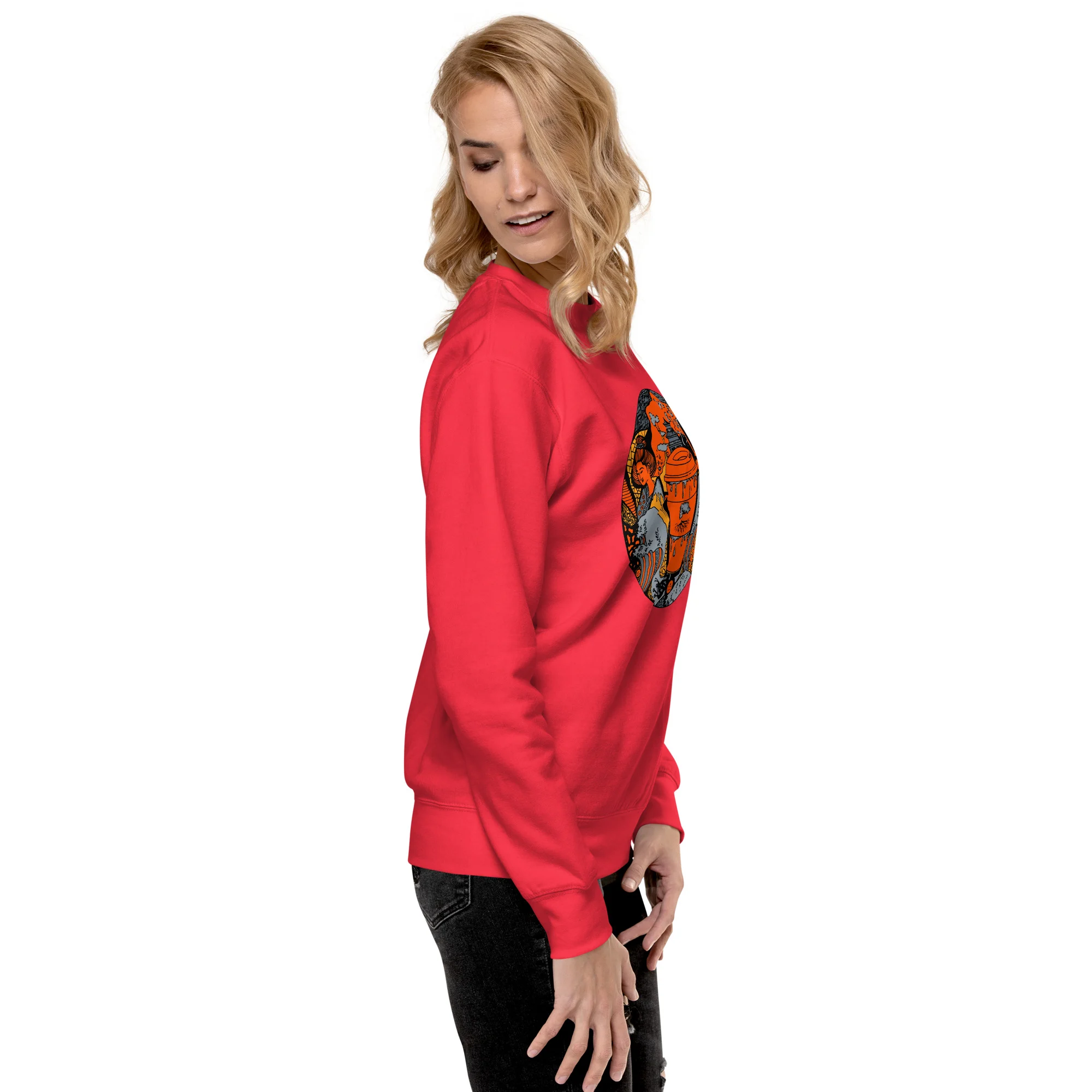Orange and Grey Coffee in Japan - Coffee Sweatshirt - Image 2