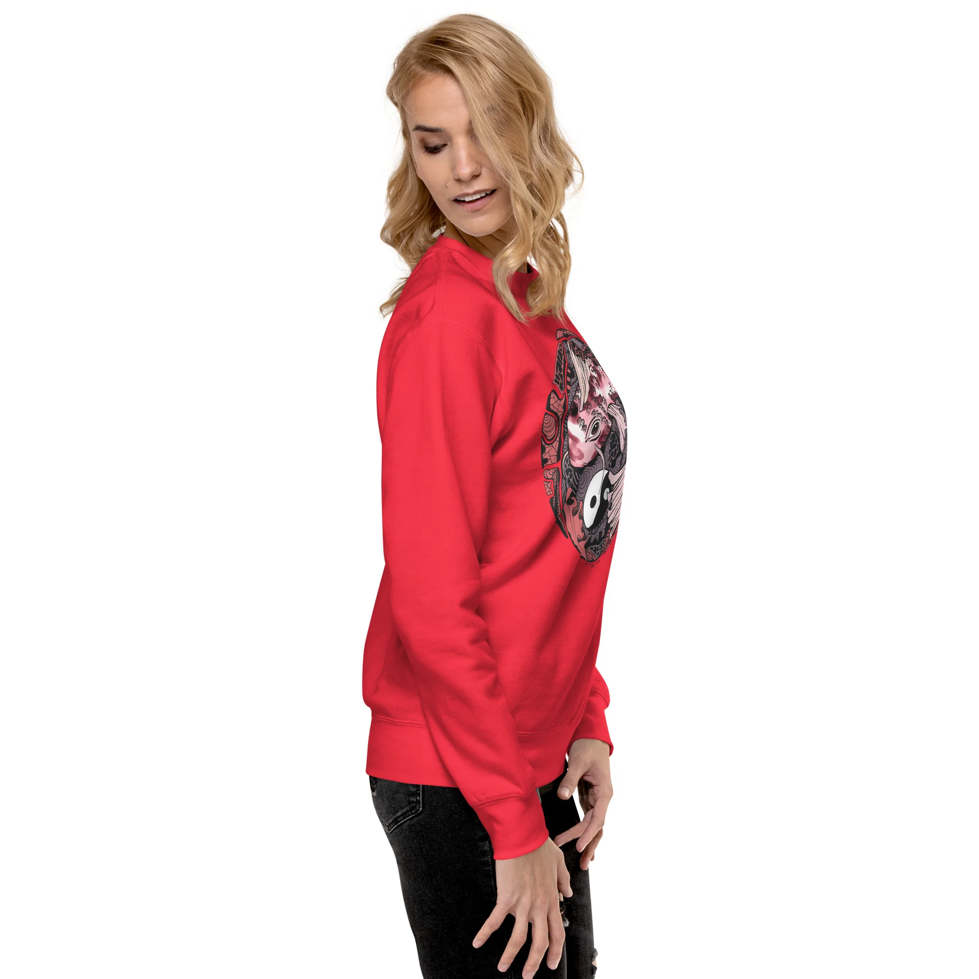 Amber and Rose Koi of Balance - Koi Fish Sweatshirt - Image 2