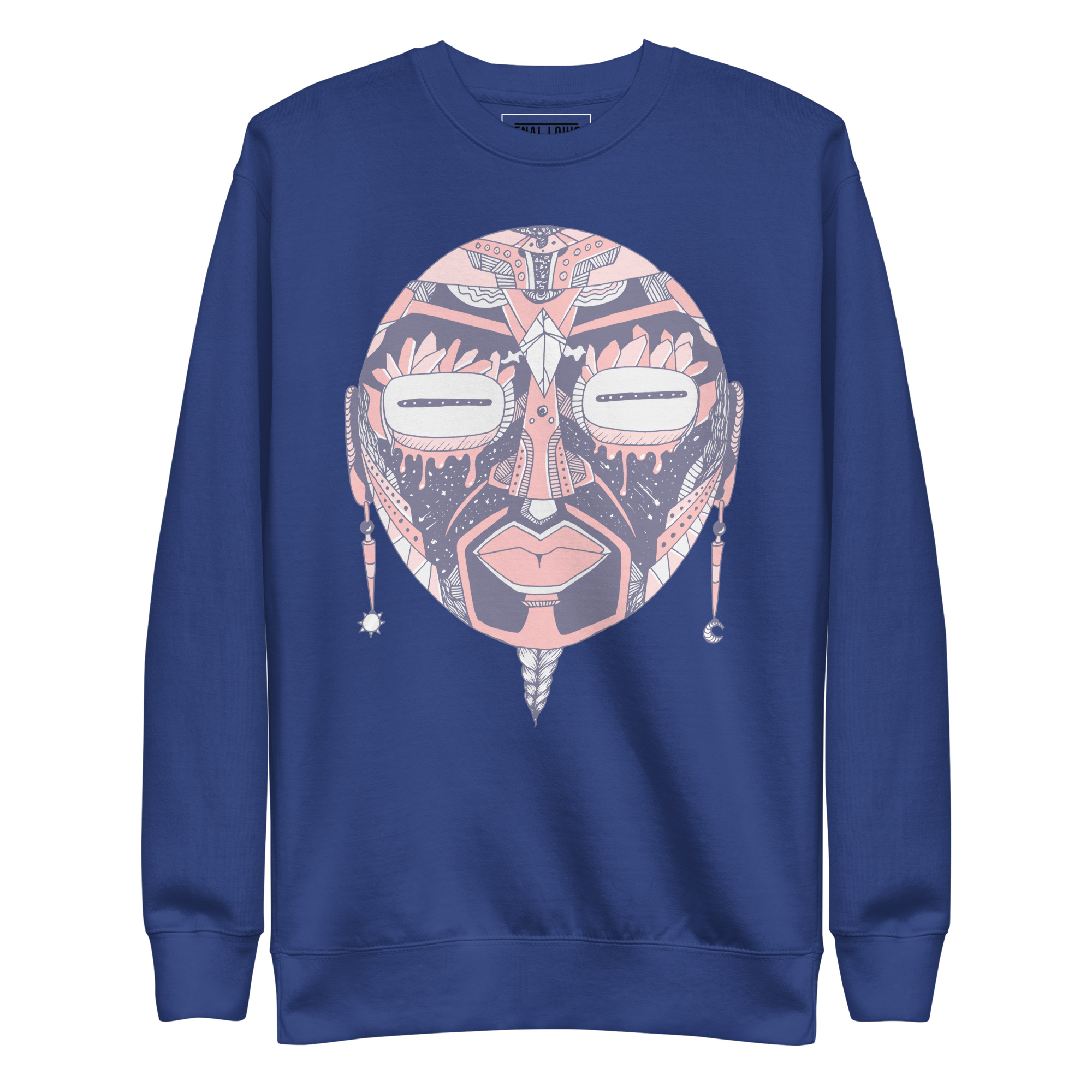 Light Pink African Mask No. 2 - African Sweatshirt - Image 6