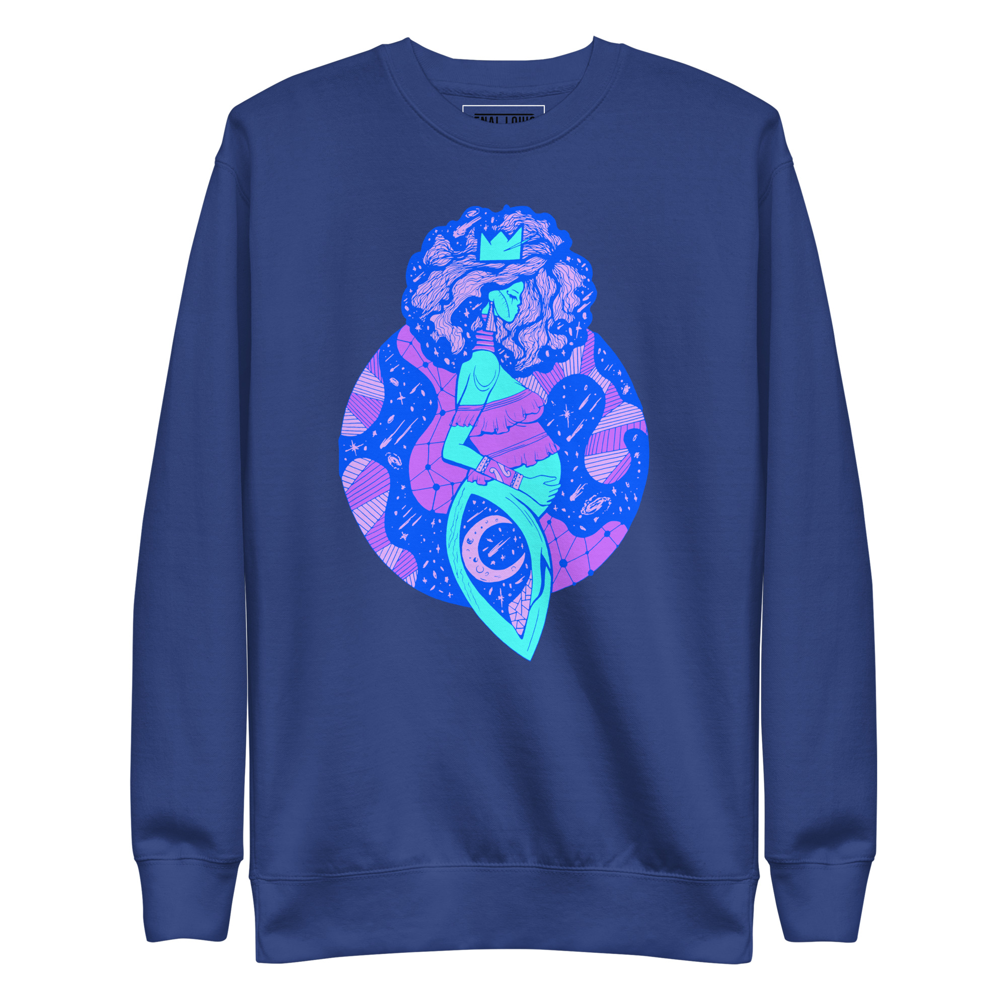 Blue Birth of Sahelle | Art gift for Mom Sweatshirt - Image 6