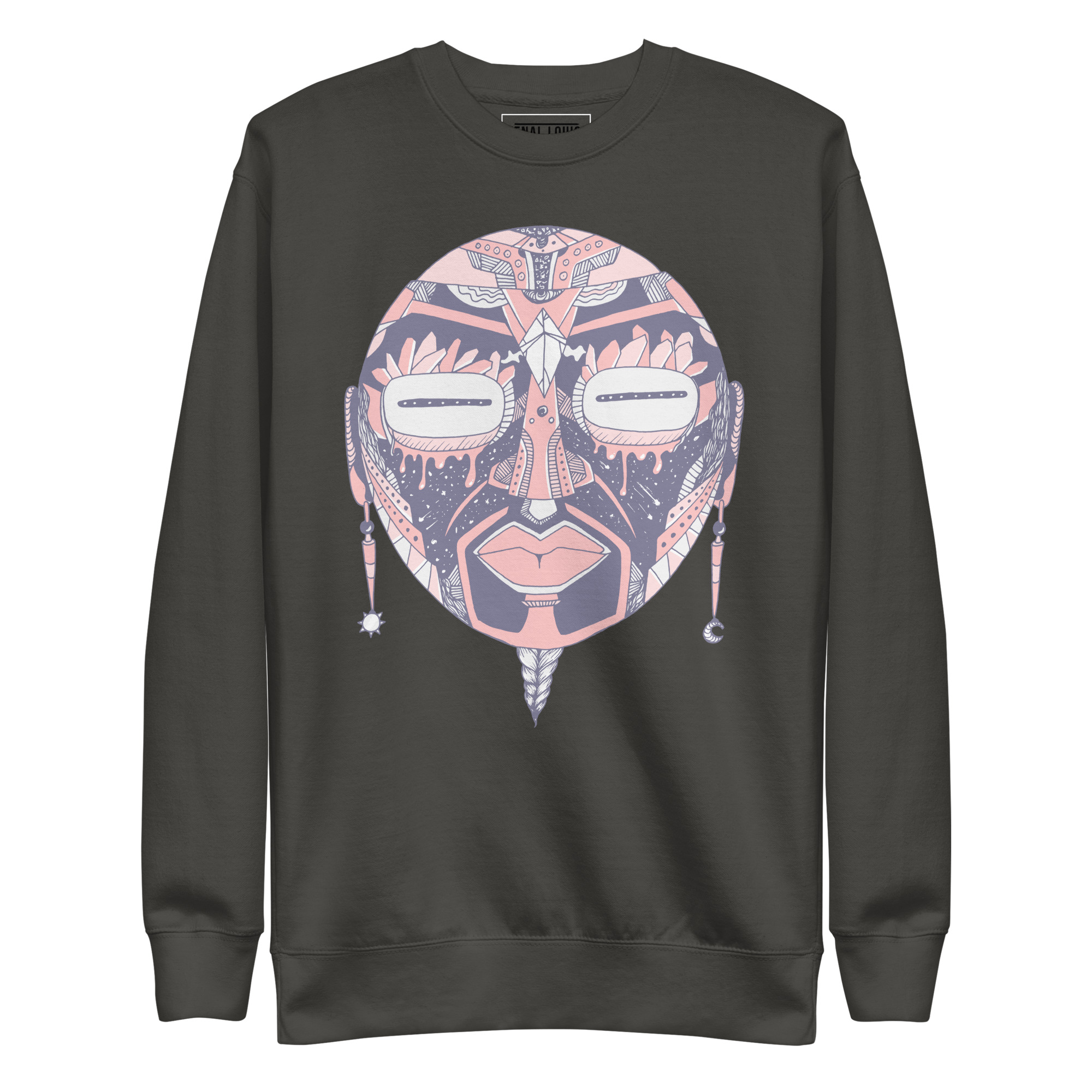 Light Pink African Mask No. 2 - African Sweatshirt - Image 7