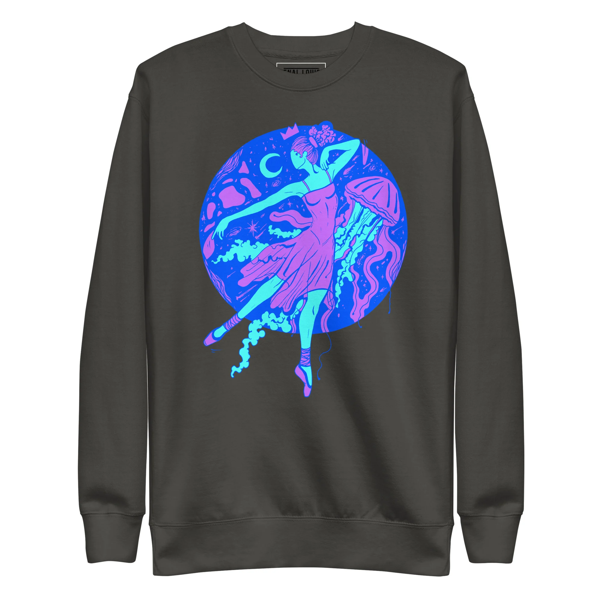 Blue The Oceanic Dancer | Ballerina Drawing Sweatshirt - Image 7
