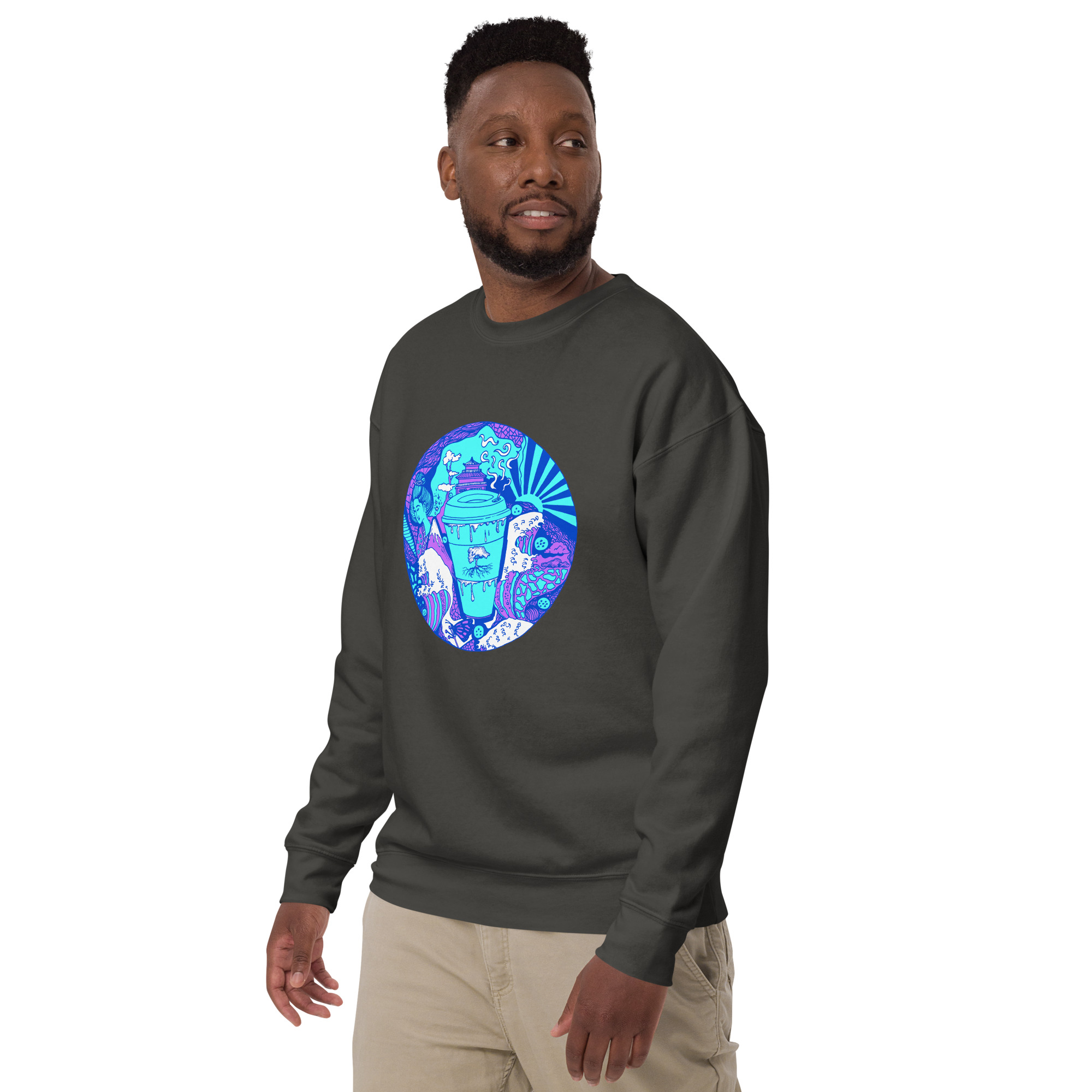 Blue Coffee in Japan - Coffee Sweatshirt - Image 5