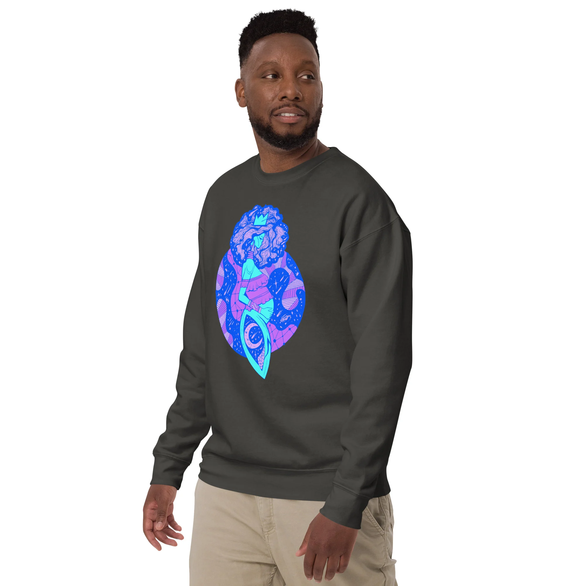 Blue Birth of Sahelle | Art gift for Mom Sweatshirt - Image 5