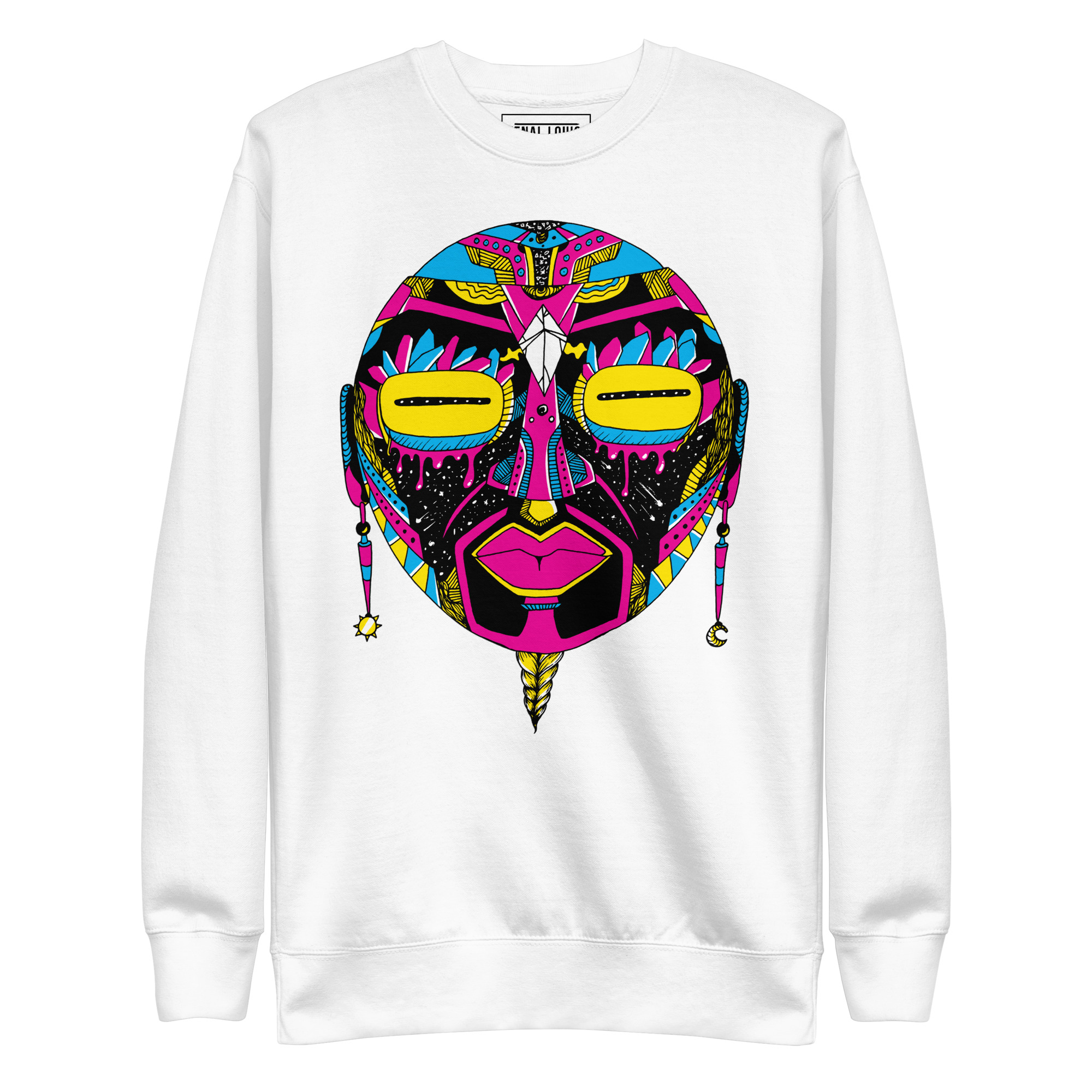 CMYK African Mask No. 2 - African Sweatshirt - Image 8