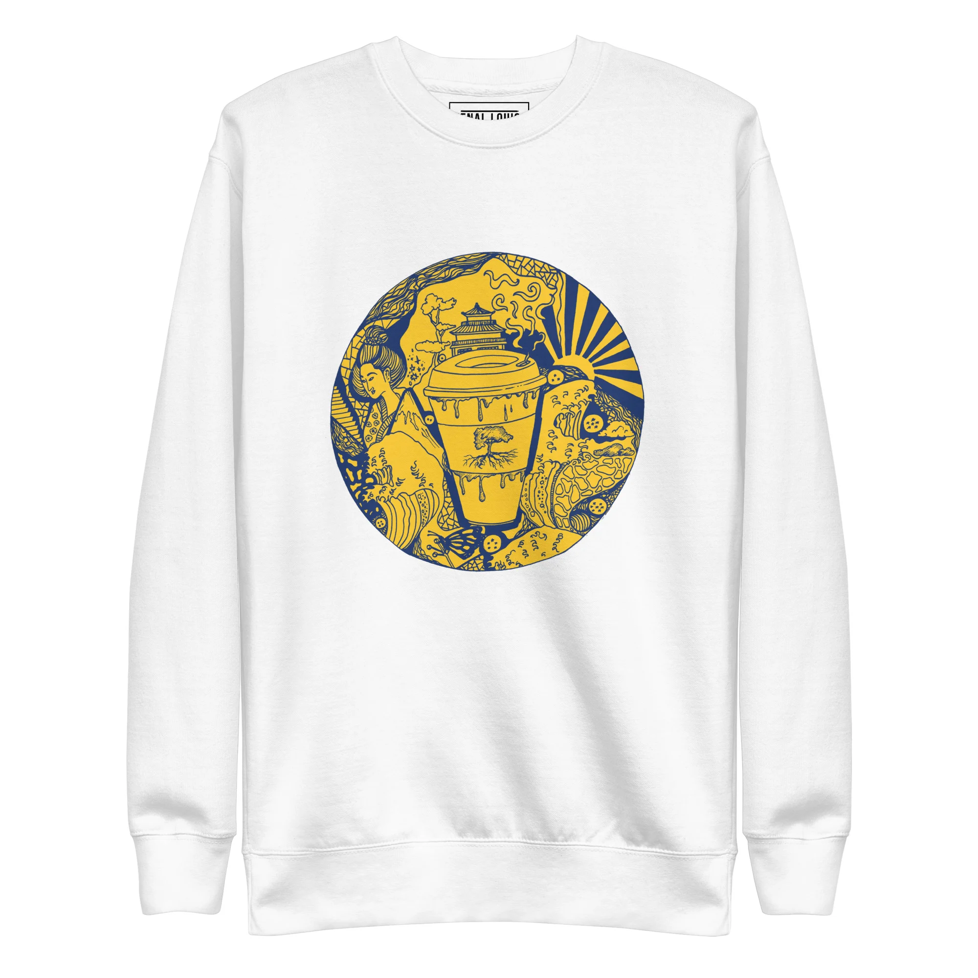 Navy Yellow Coffee in Japan - Coffee Sweatshirt - Image 8