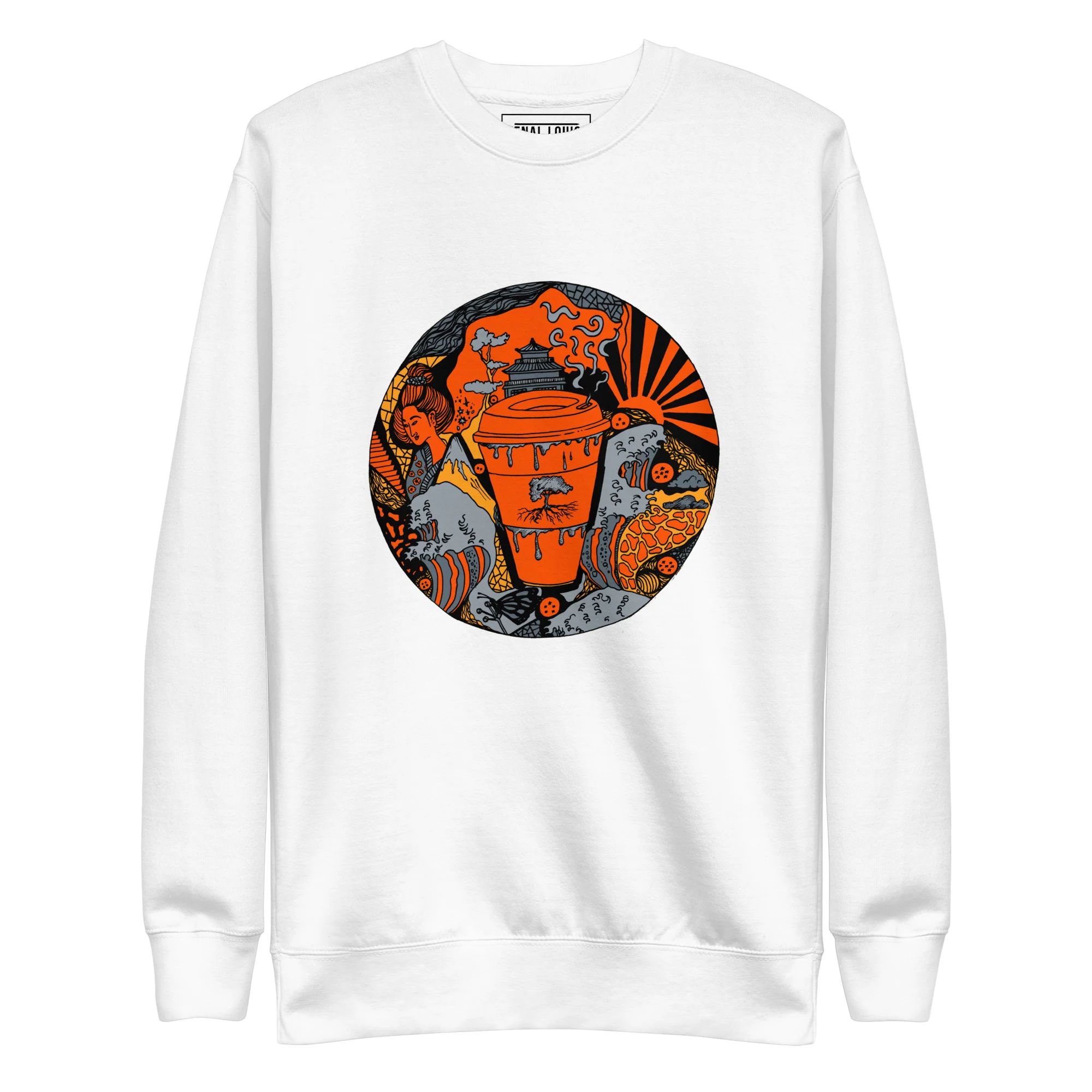 Orange and Grey Coffee in Japan - Coffee Sweatshirt - Image 8