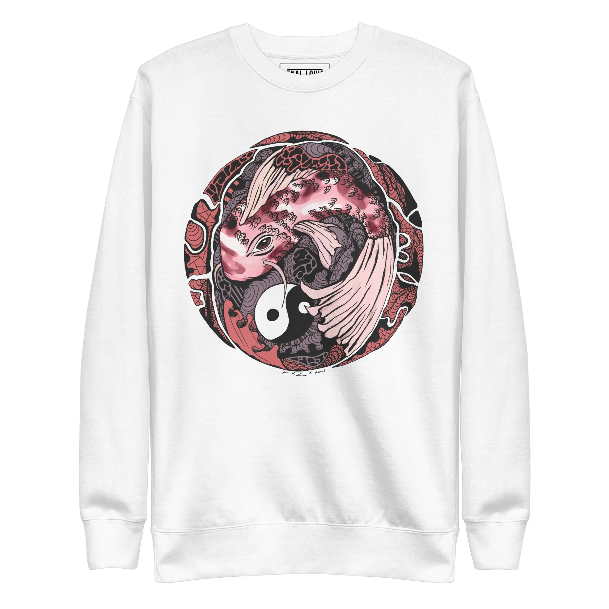 Amber and Rose Koi of Balance - Koi Fish Sweatshirt - Image 8