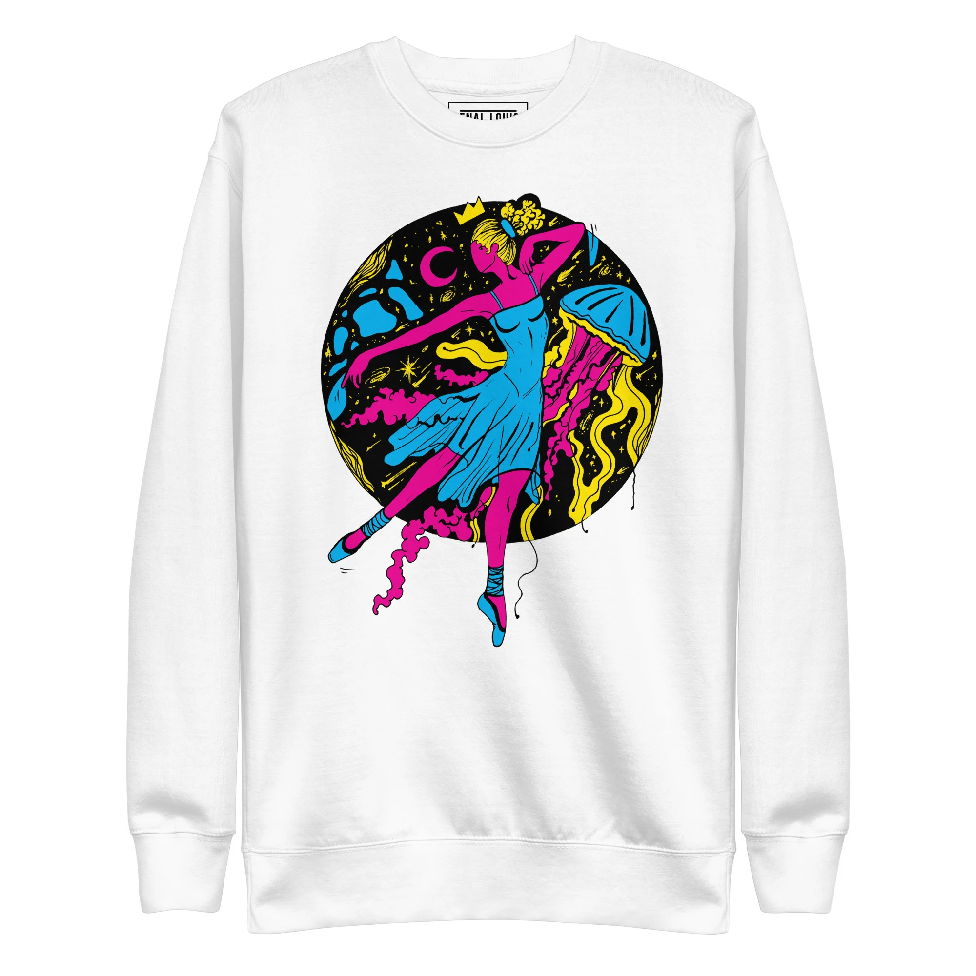 Pink and Green The Oceanic Dancer | Ballerina Drawing Sweatshirt - Image 8