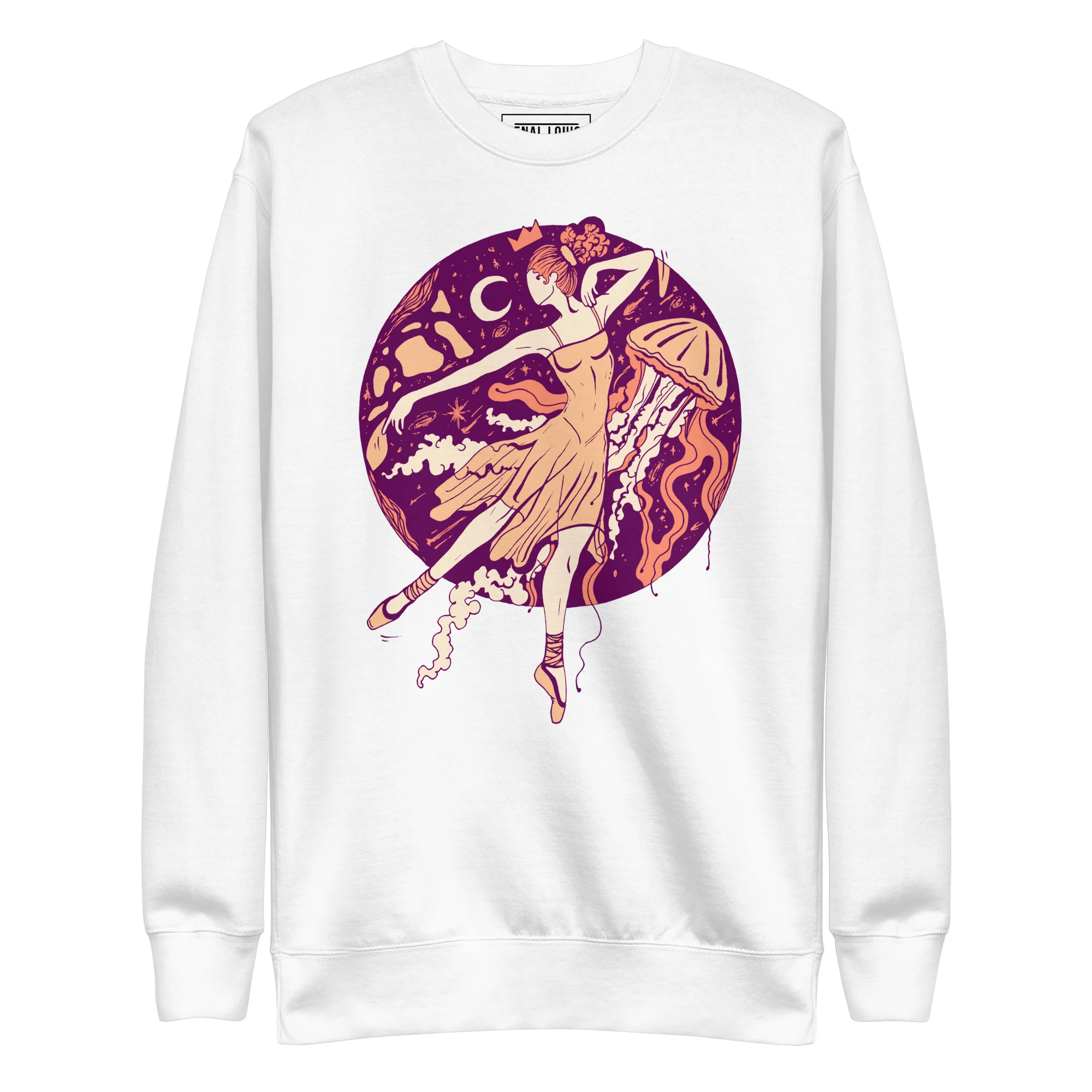 Peach The Oceanic Dancer | Ballerina Drawing Sweatshirt - Image 8