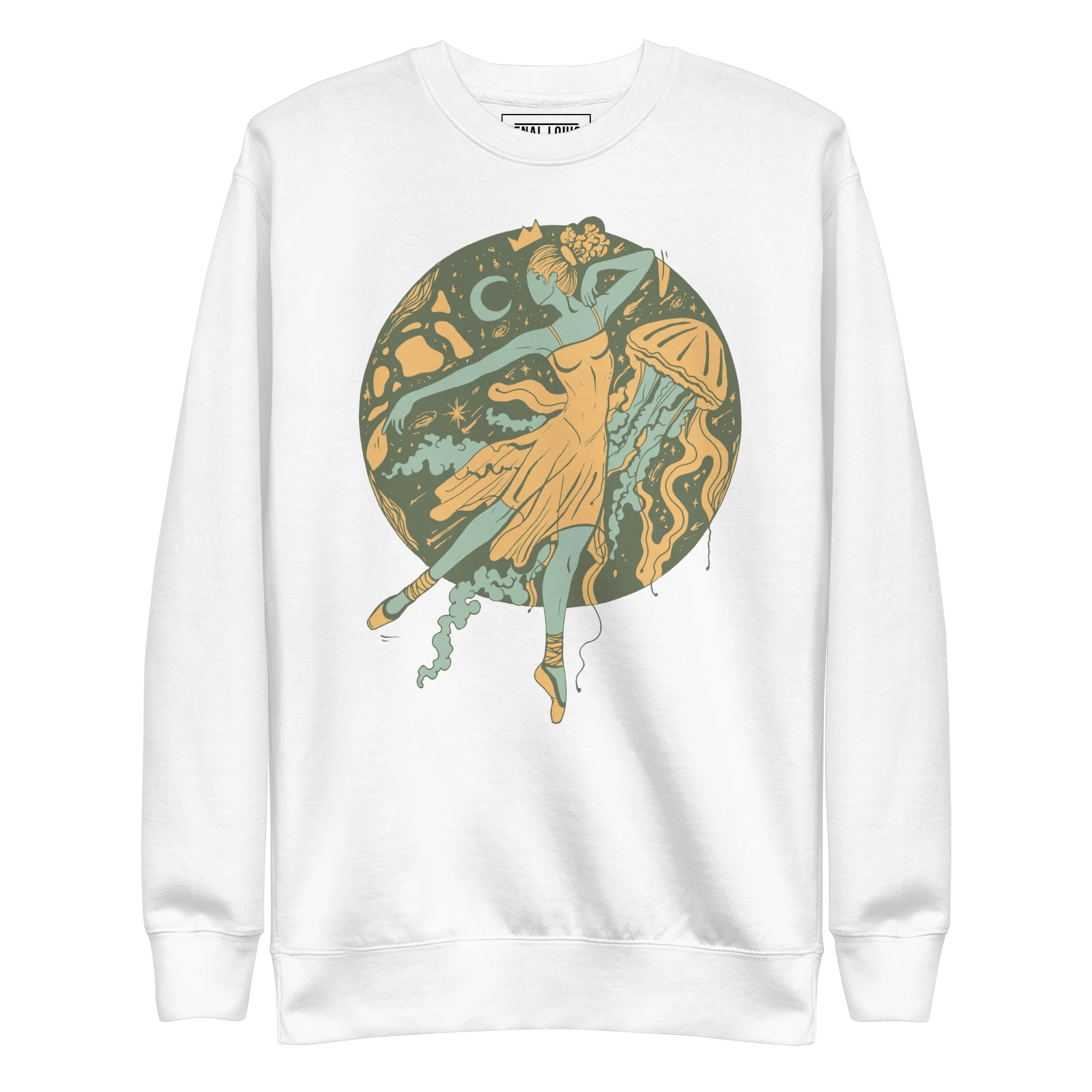 Sage Green The Oceanic Dancer | Ballerina Drawing Sweatshirt - Image 8
