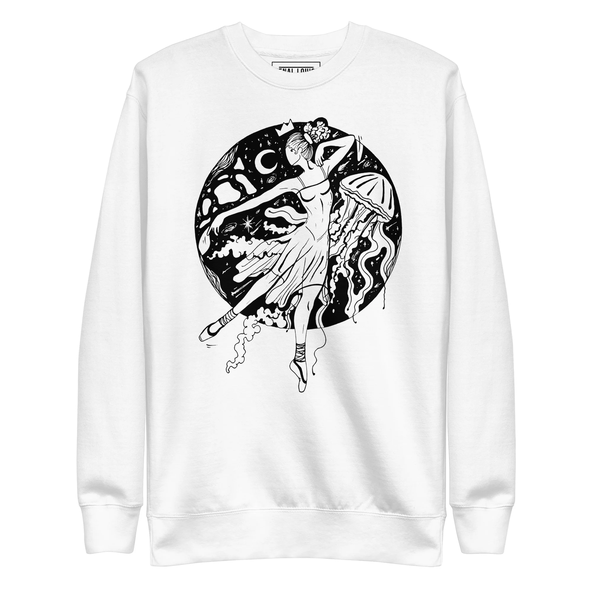 The Oceanic Dancer | Ballerina Drawing Sweatshirt - Image 8