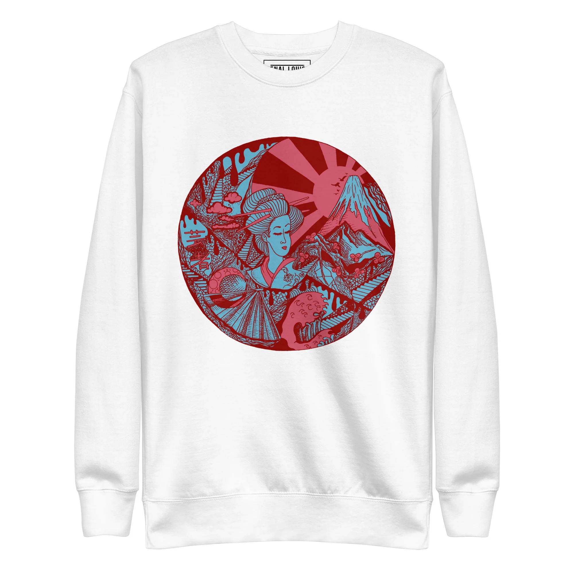 Pastel Blue Dreaming of Japan - Japanese Circle Sweatshirt - Image 8