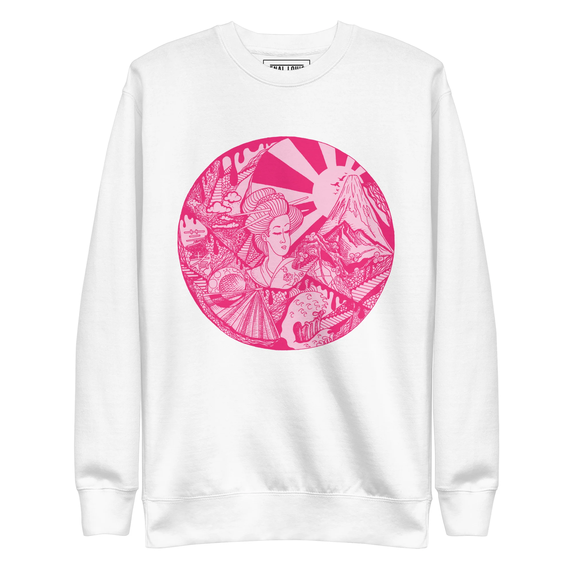 Pink Dreaming of Japan - Japanese Circle Sweatshirt - Image 8
