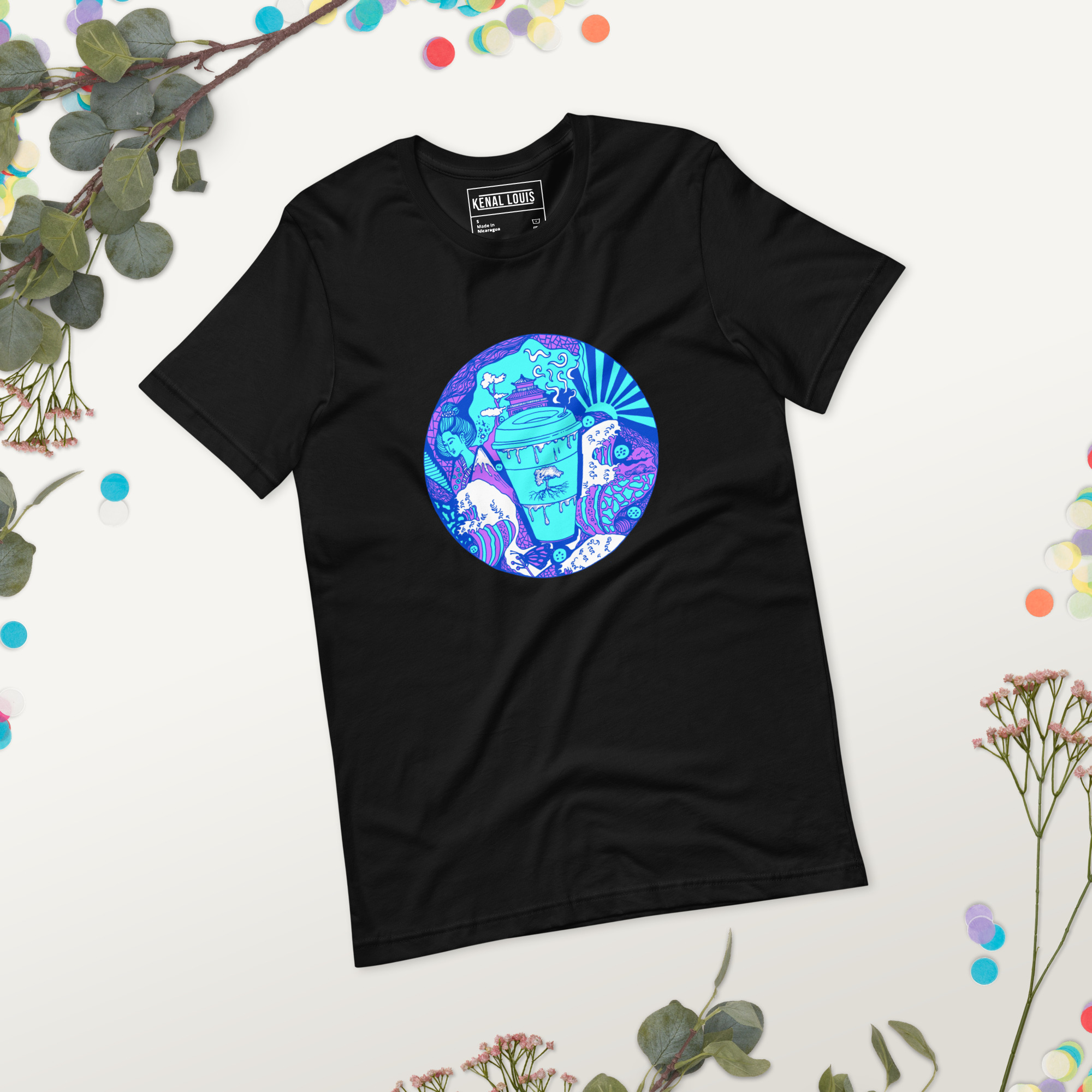 Blue Coffee in Japan - Coffee T-shirt - Image 3