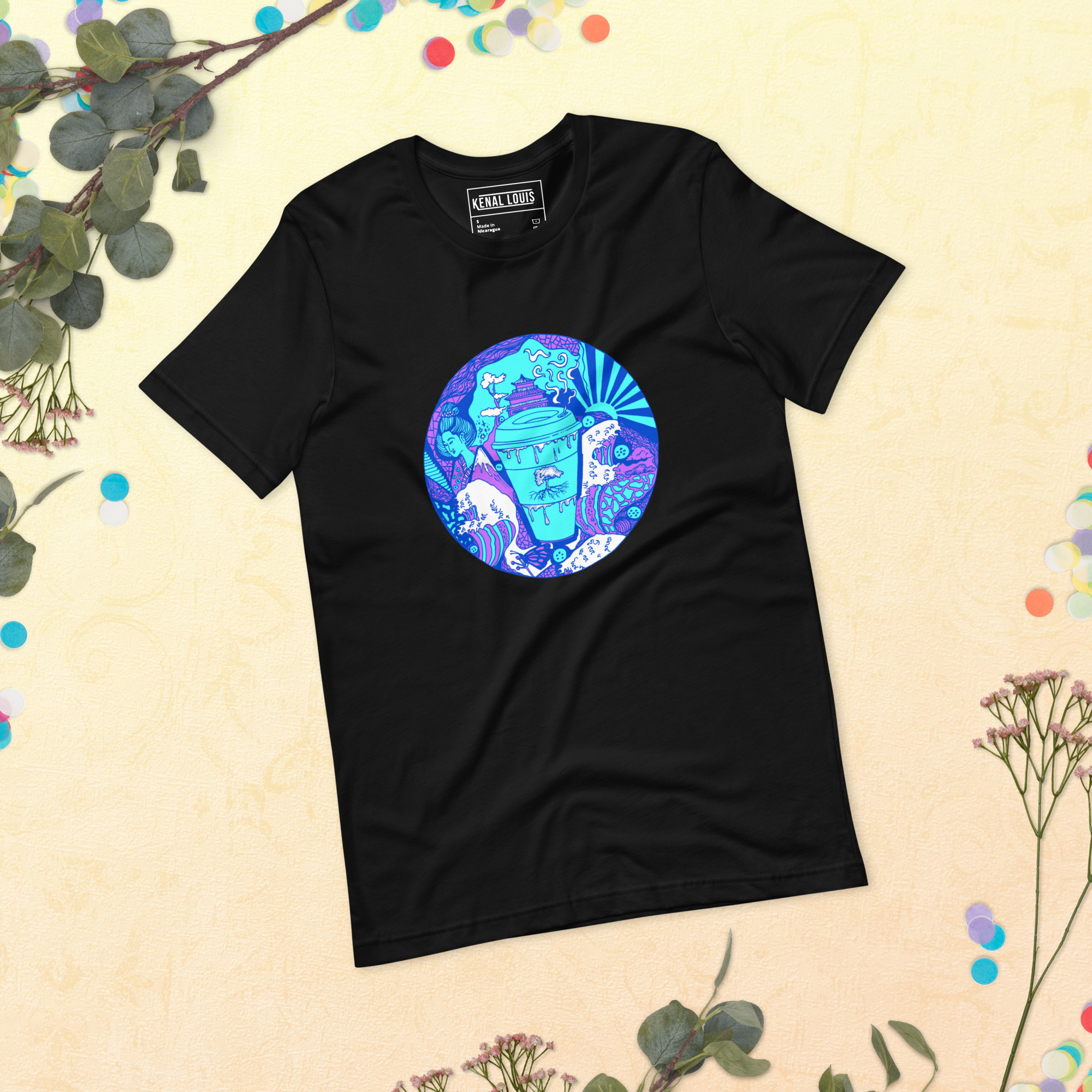 Blue Coffee in Japan - Coffee T-shirt - Image 4