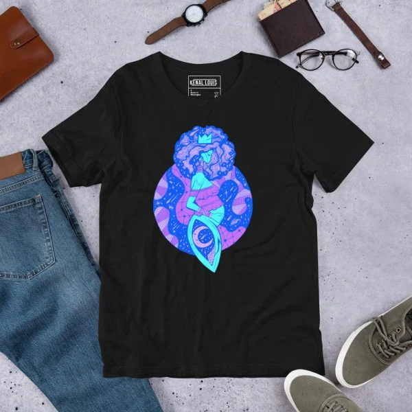 Blue Birth of Sahelle | Art gift for Mom T-shirt