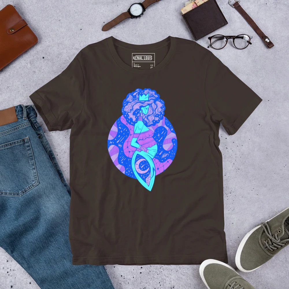 Blue Birth of Sahelle | Art gift for Mom T-shirt - Image 6