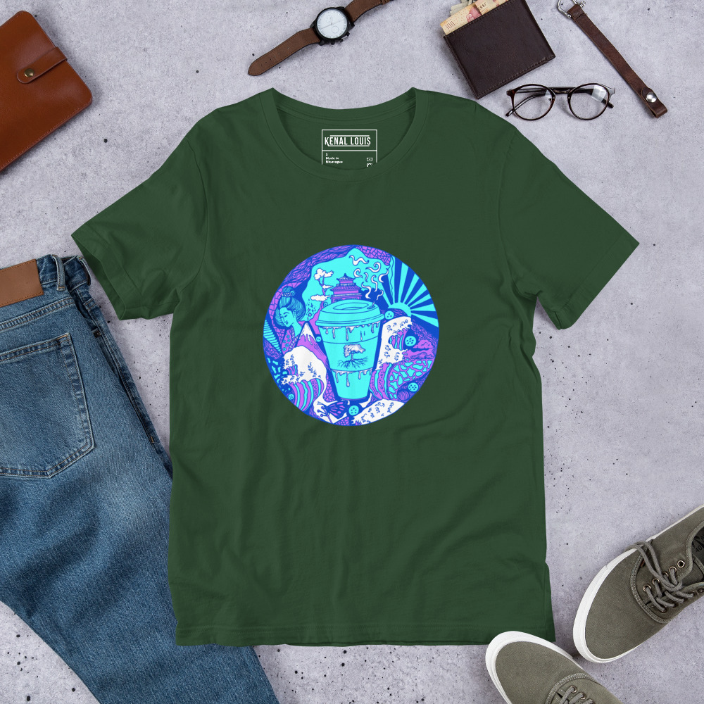 Blue Coffee in Japan - Coffee T-shirt - Image 8