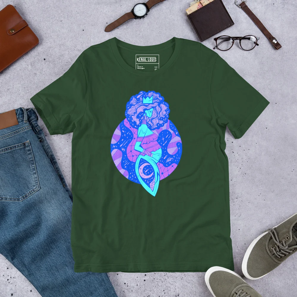 Blue Birth of Sahelle | Art gift for Mom T-shirt - Image 8