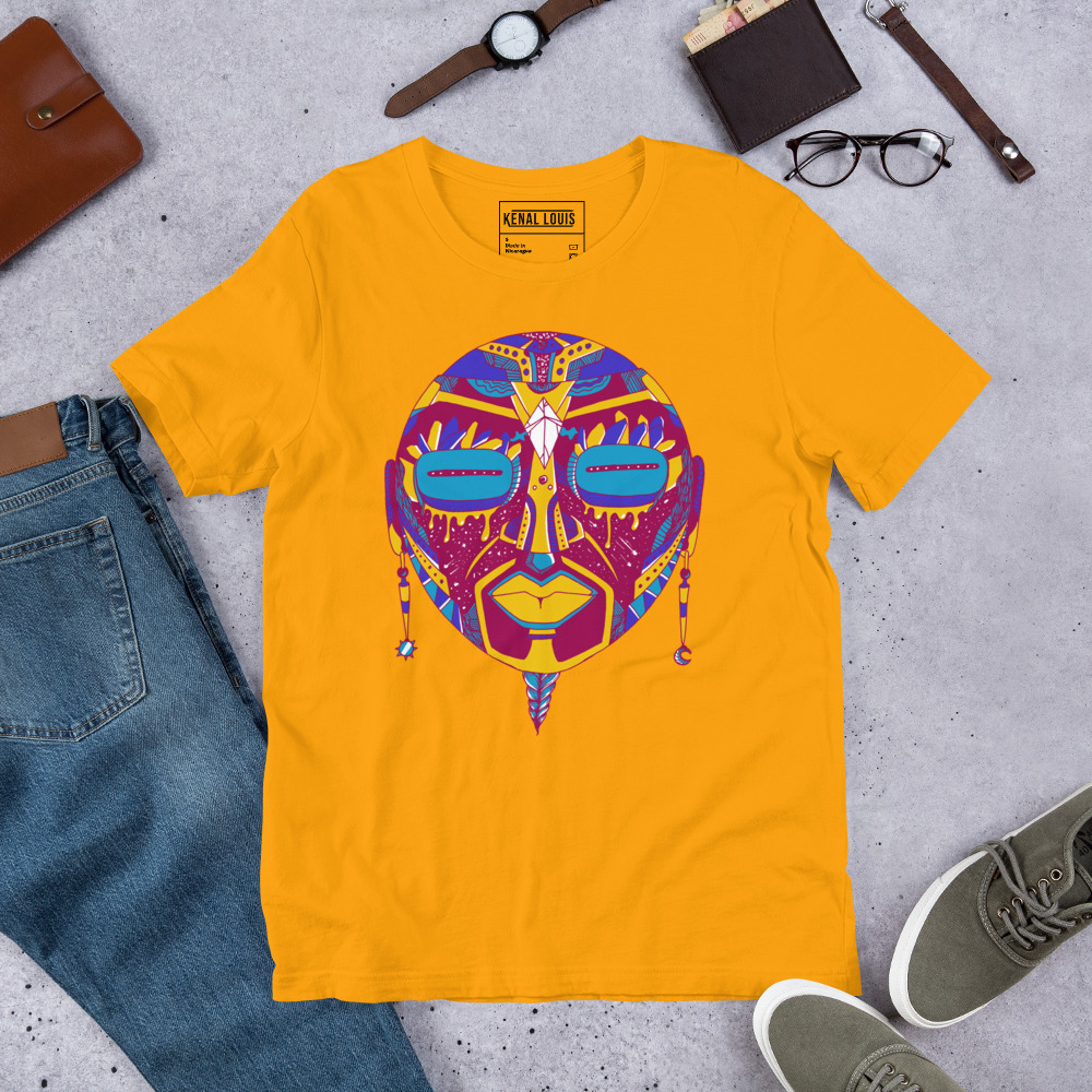 Triadic African Mask No. 2 - African T-shirt - Image 6