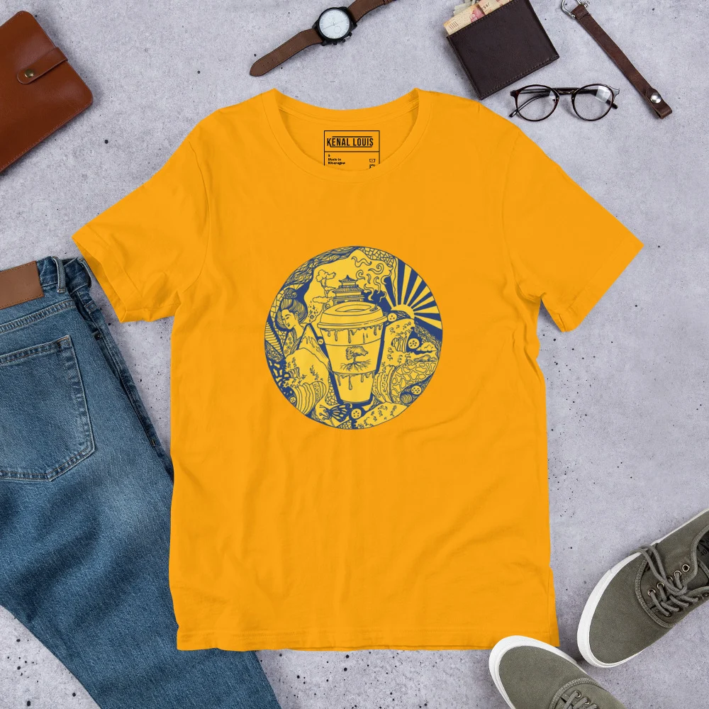 Navy Yellow Coffee in Japan - Coffee T-shirt - Image 6