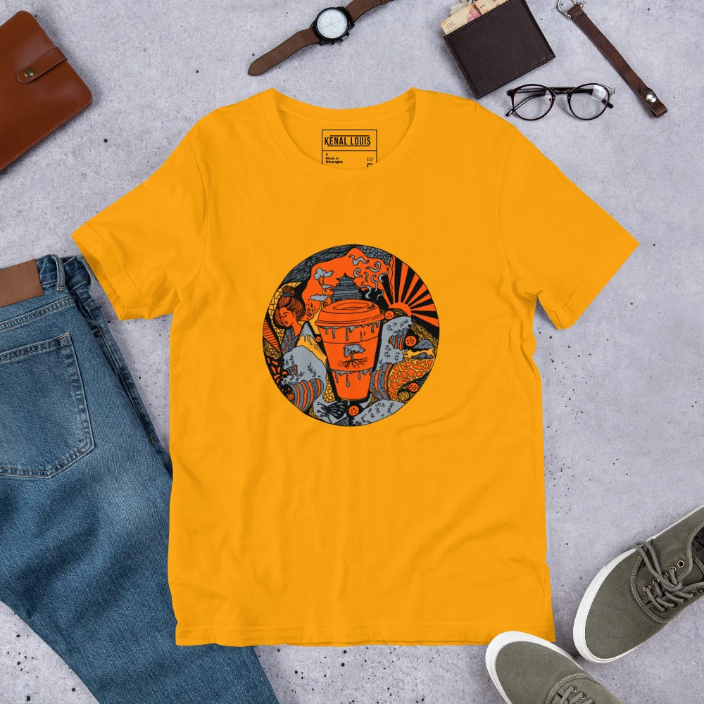 Orange and Grey Coffee in Japan - Coffee T-shirt - Image 6