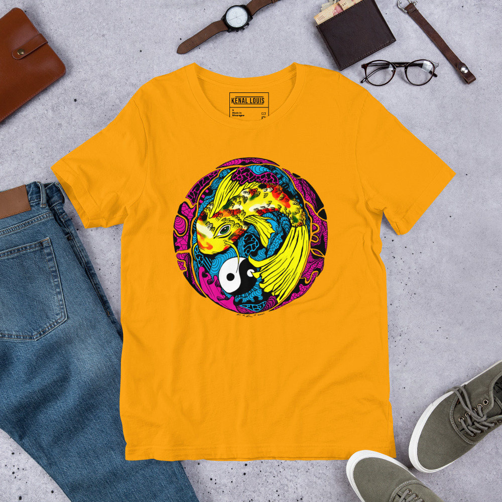CMYK Koi of Balance - Koi Fish T-shirt - Image 6