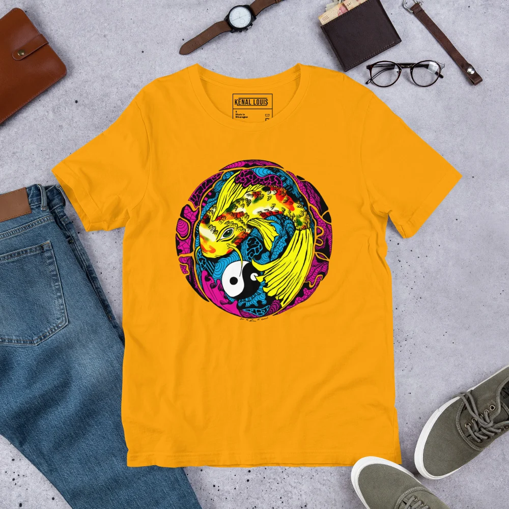 CMYK Koi of Balance - Koi Fish T-shirt - Image 6