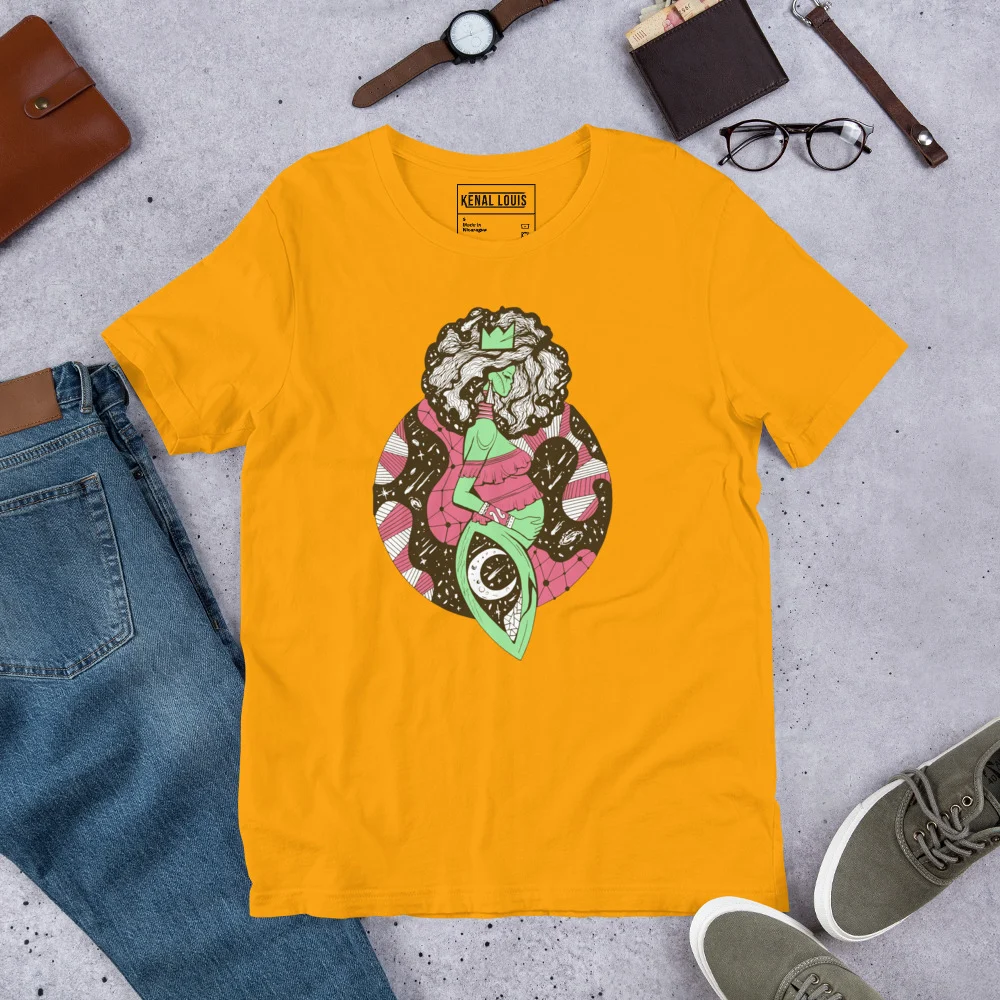 Pink and Green Birth of Sahelle | Art gift for Mom T-shirt - Image 6