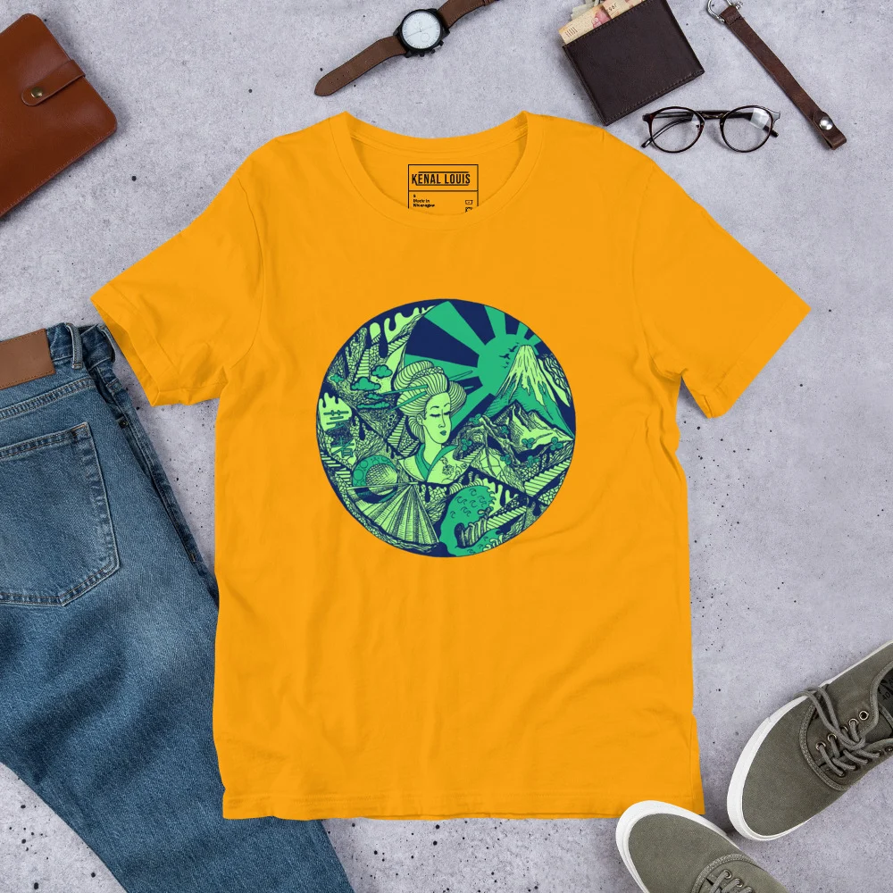 Green Dreaming of Japan - Japanese Circle T-shirt - Image 6