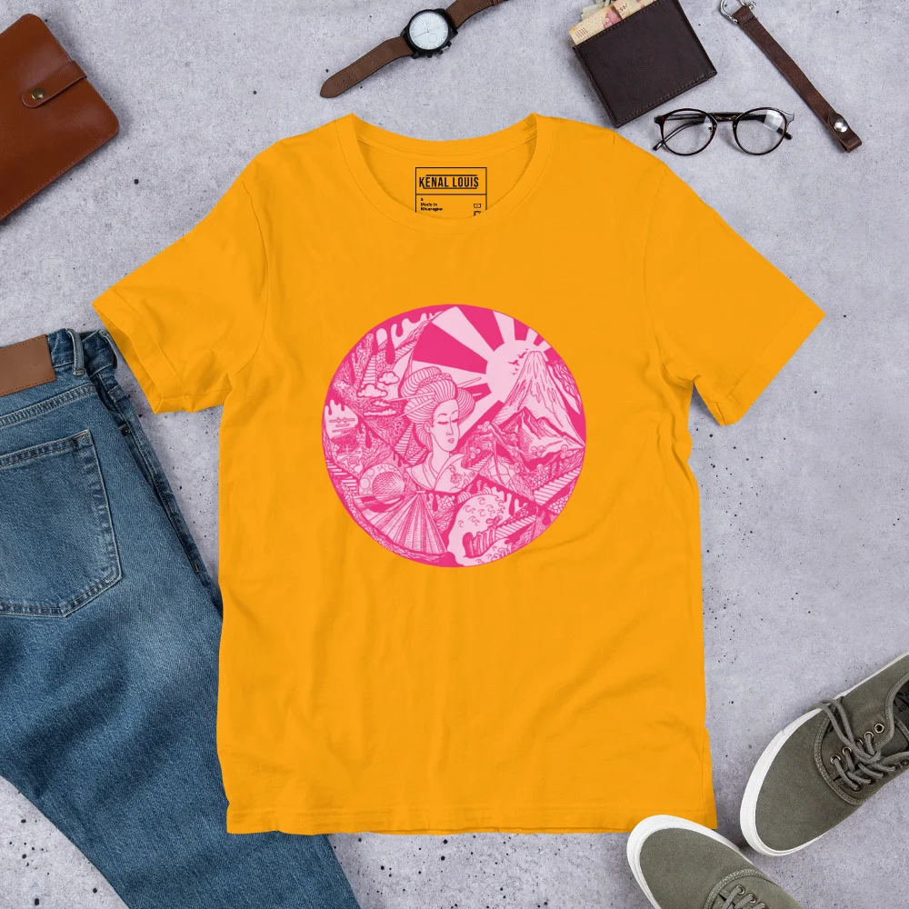 Pink Dreaming of Japan - Japanese Circle T-shirt - Image 6