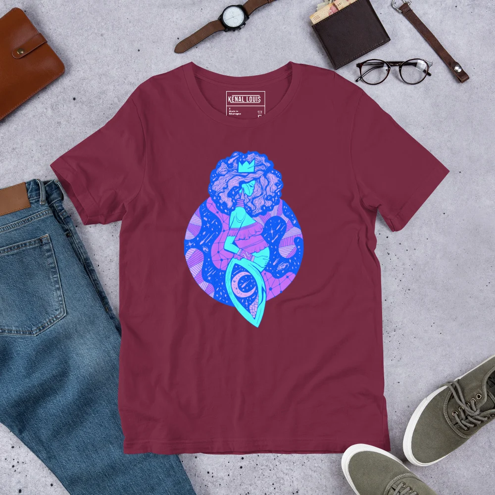 Blue Birth of Sahelle | Art gift for Mom T-shirt - Image 7