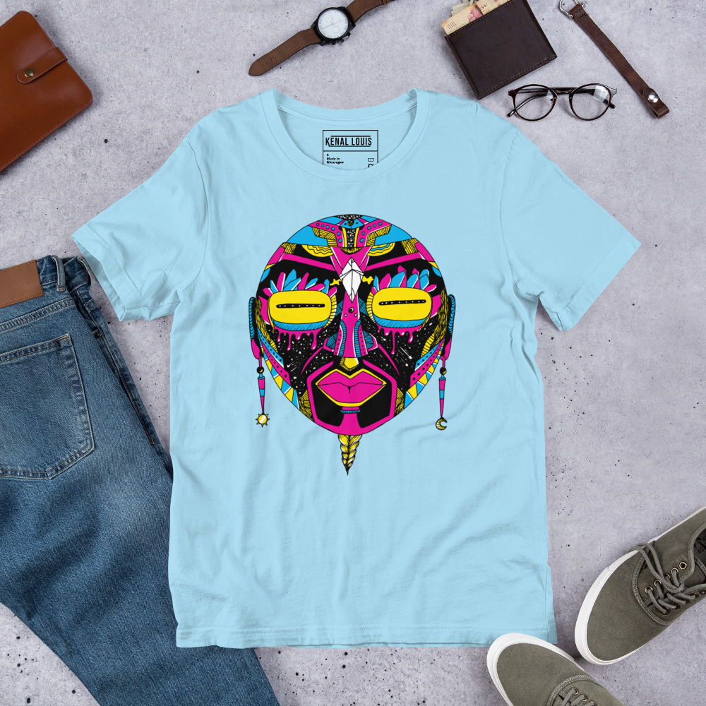 CMYK African Mask No. 2 - African T-shirt - Image 8