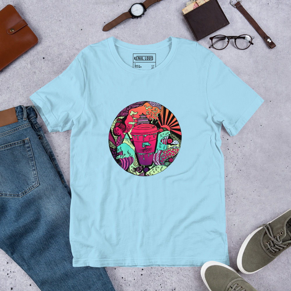 Blue Red Blend Coffee in Japan - Coffee T-shirt - Image 8