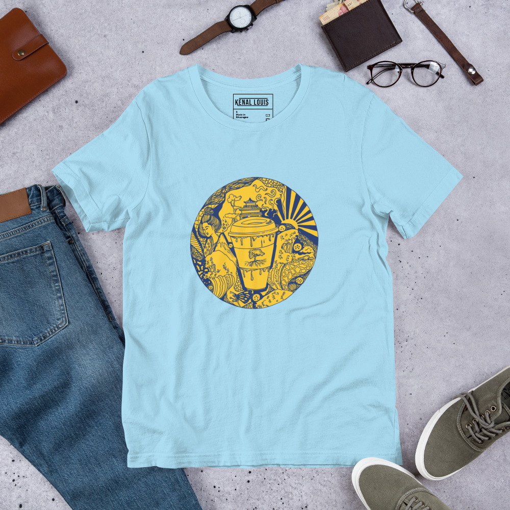 Navy Yellow Coffee in Japan - Coffee T-shirt - Image 8