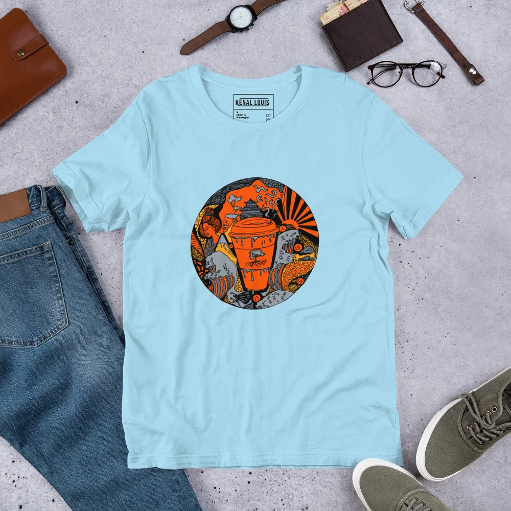 Orange and Grey Coffee in Japan - Coffee T-shirt - Image 8