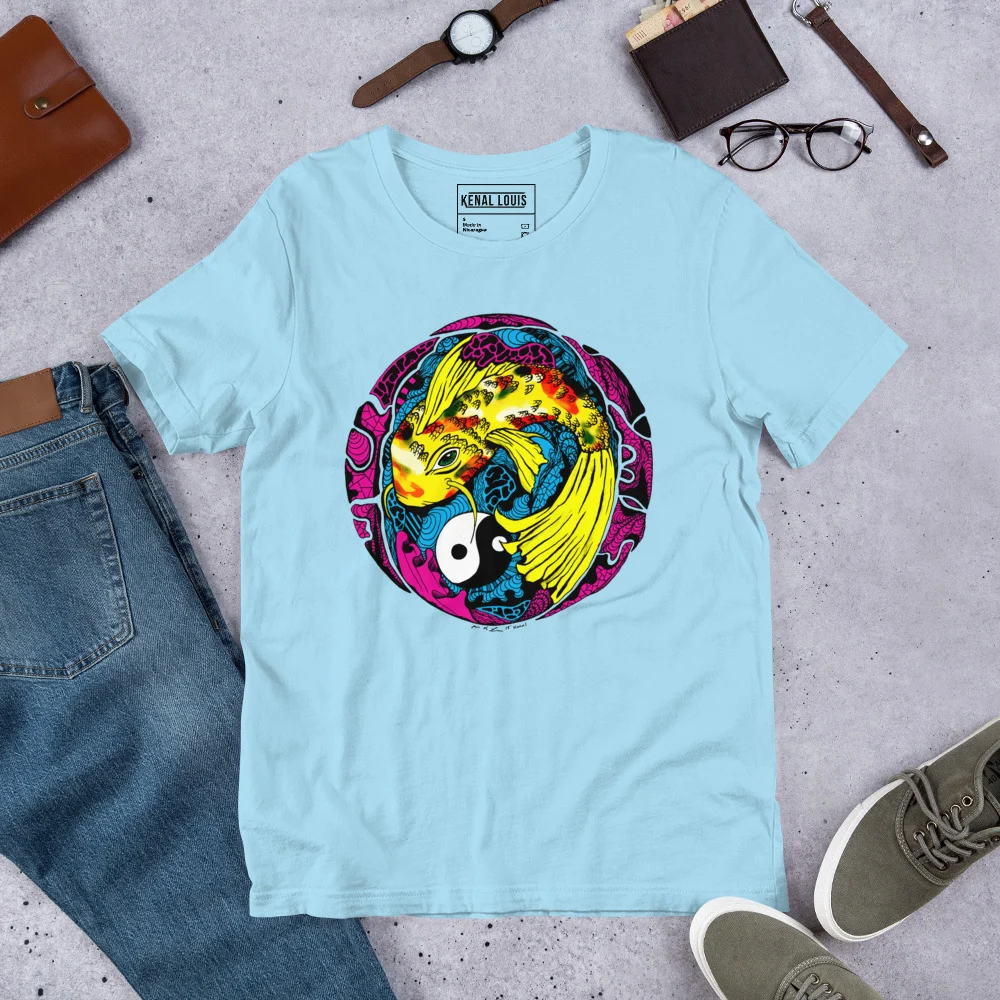 CMYK Koi of Balance - Koi Fish T-shirt - Image 8