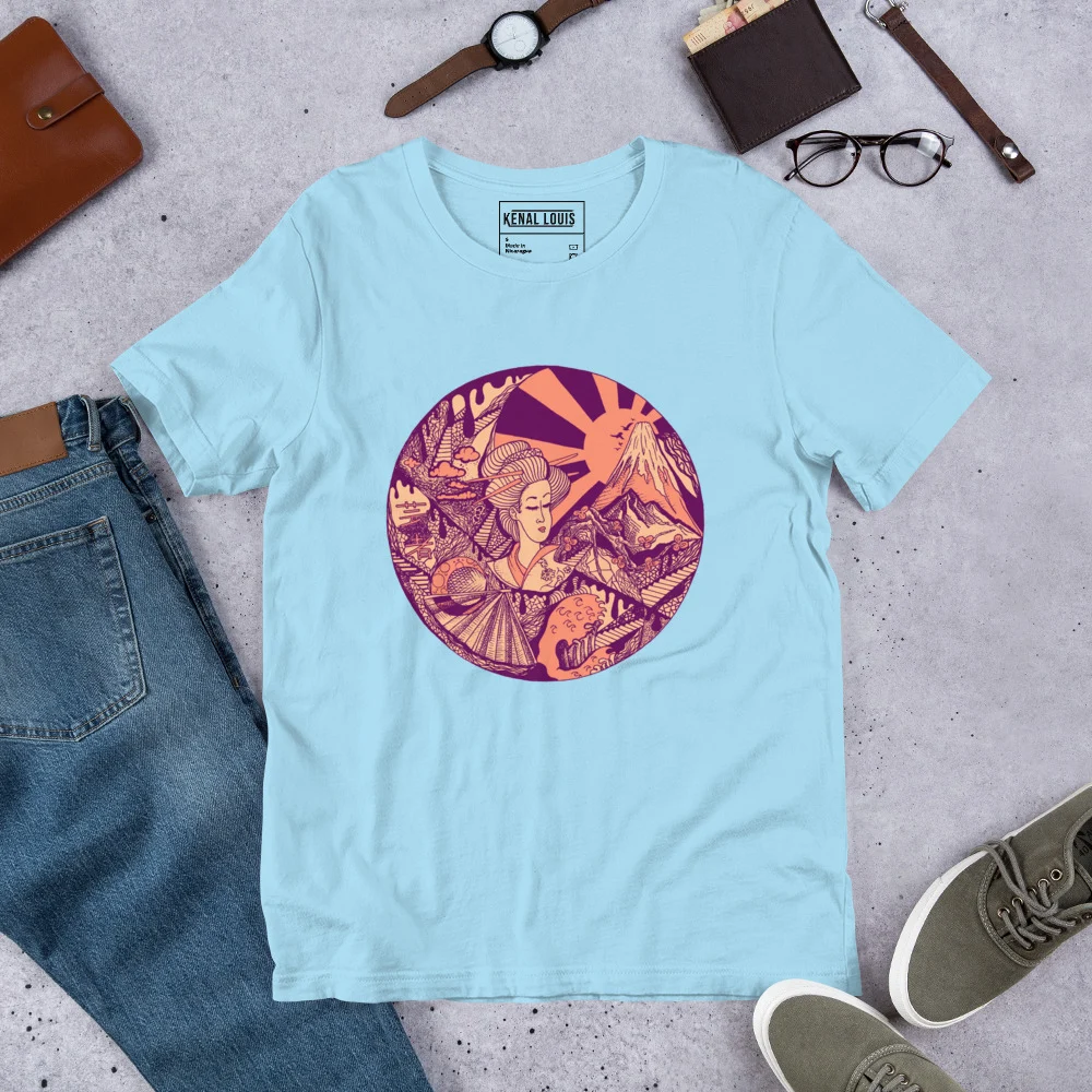 Peach Dreaming of Japan - Japanese Circle T-shirt - Image 8