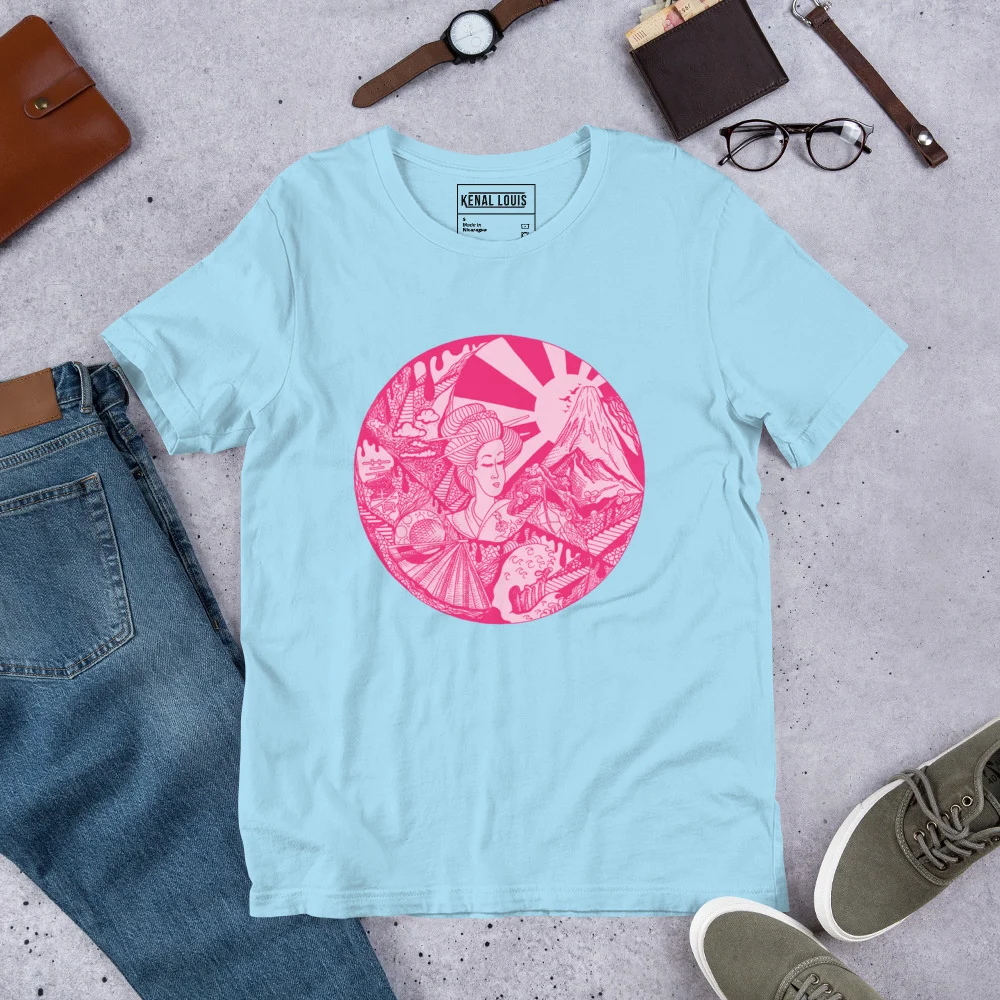 Pink Dreaming of Japan - Japanese Circle T-shirt - Image 8