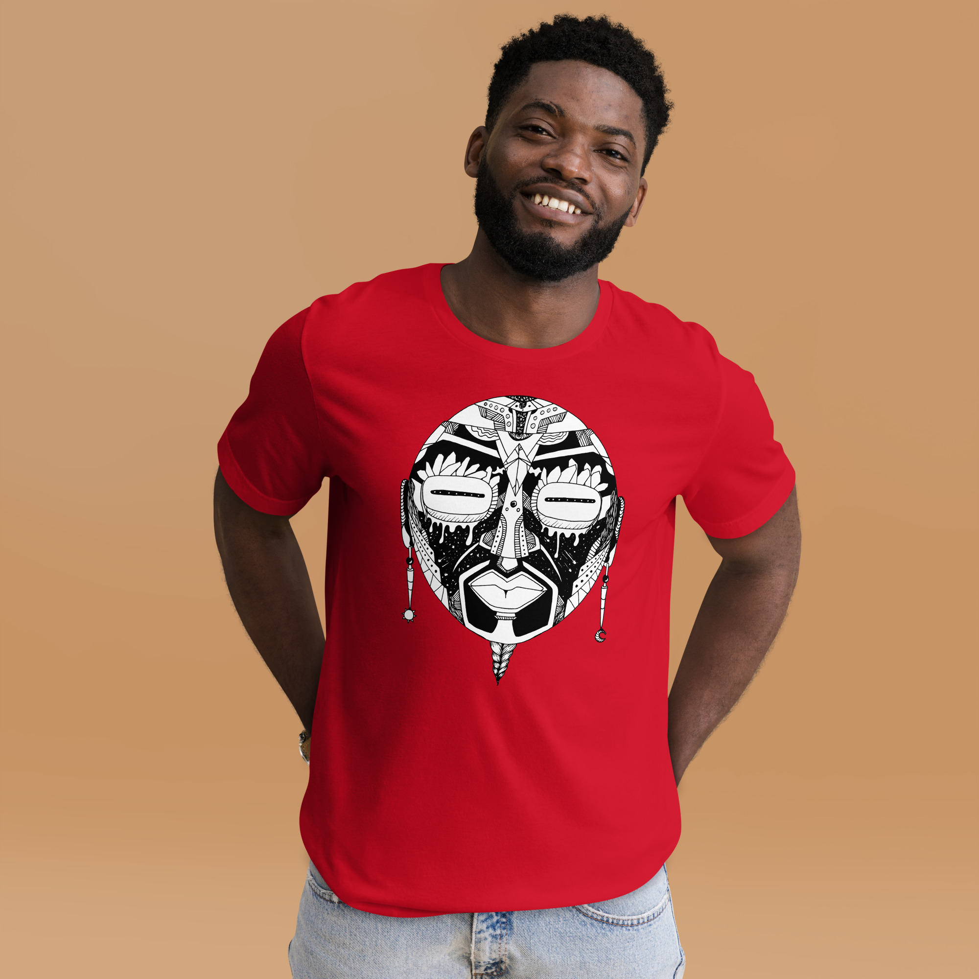 African Mask No. 2 - African T-shirt - Image 4