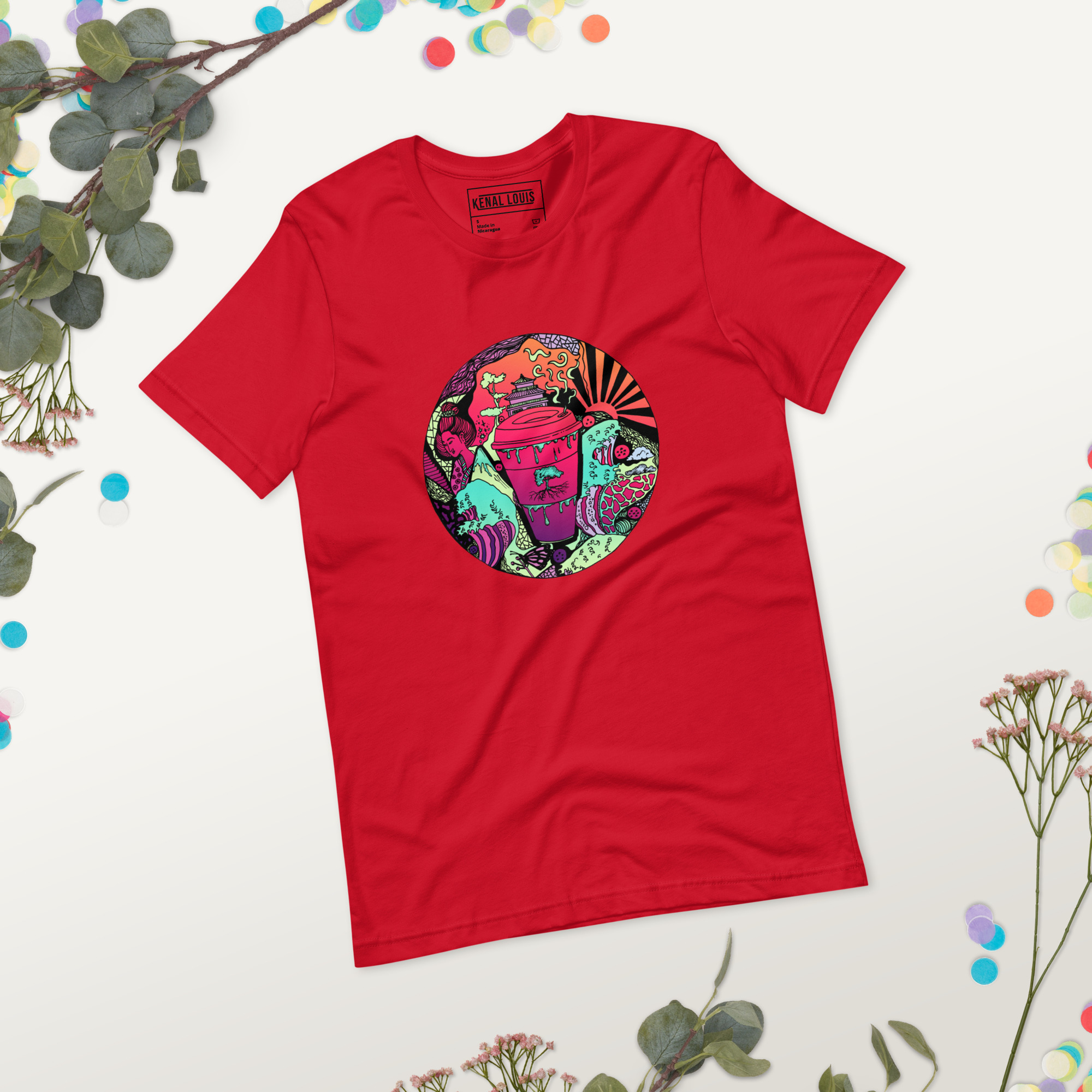 Blue Red Blend Coffee in Japan - Coffee T-shirt - Image 3