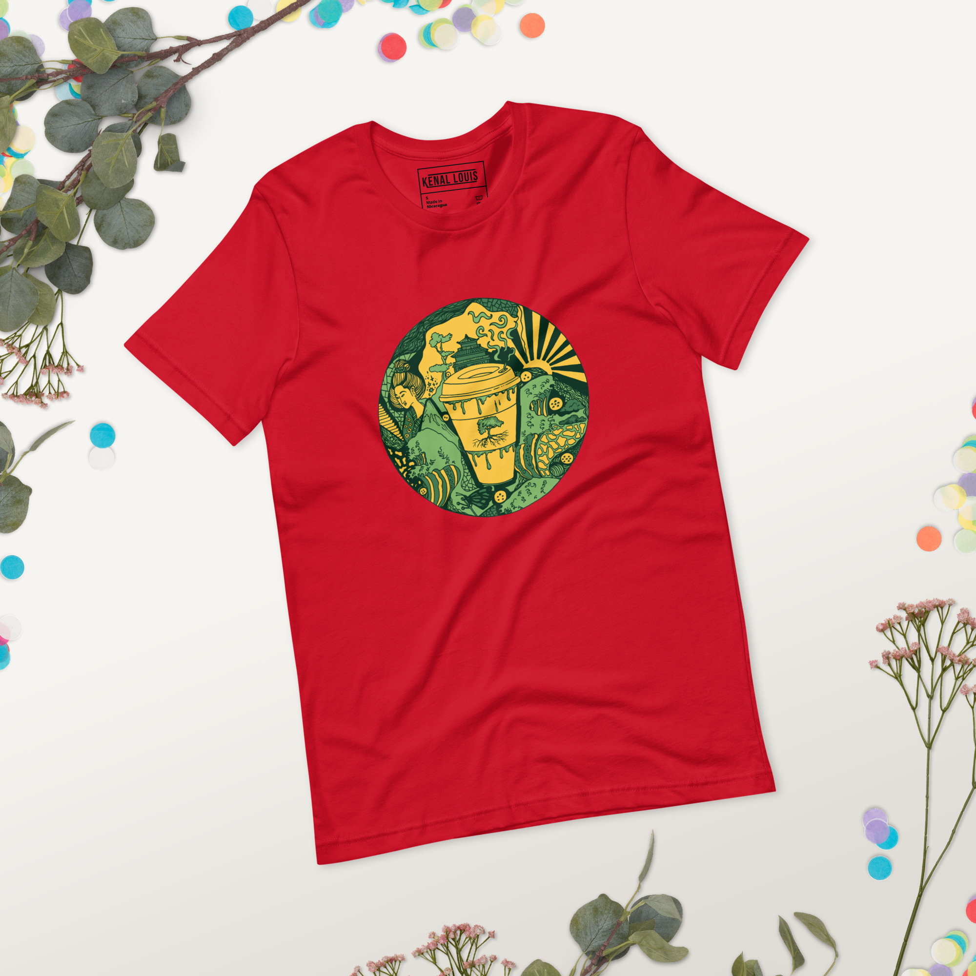 Forrest Green Coffee in Japan - Coffee T-shirt - Image 3