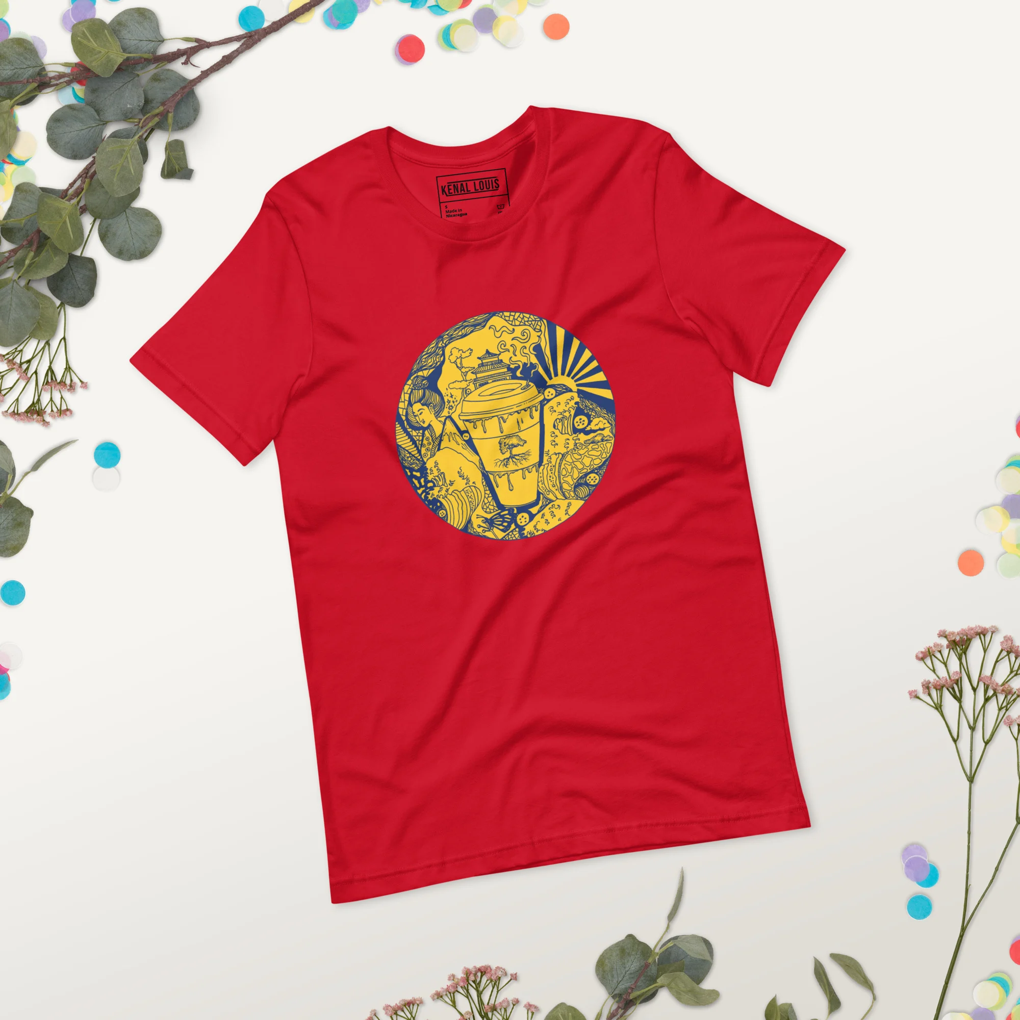 Navy Yellow Coffee in Japan - Coffee T-shirt - Image 3